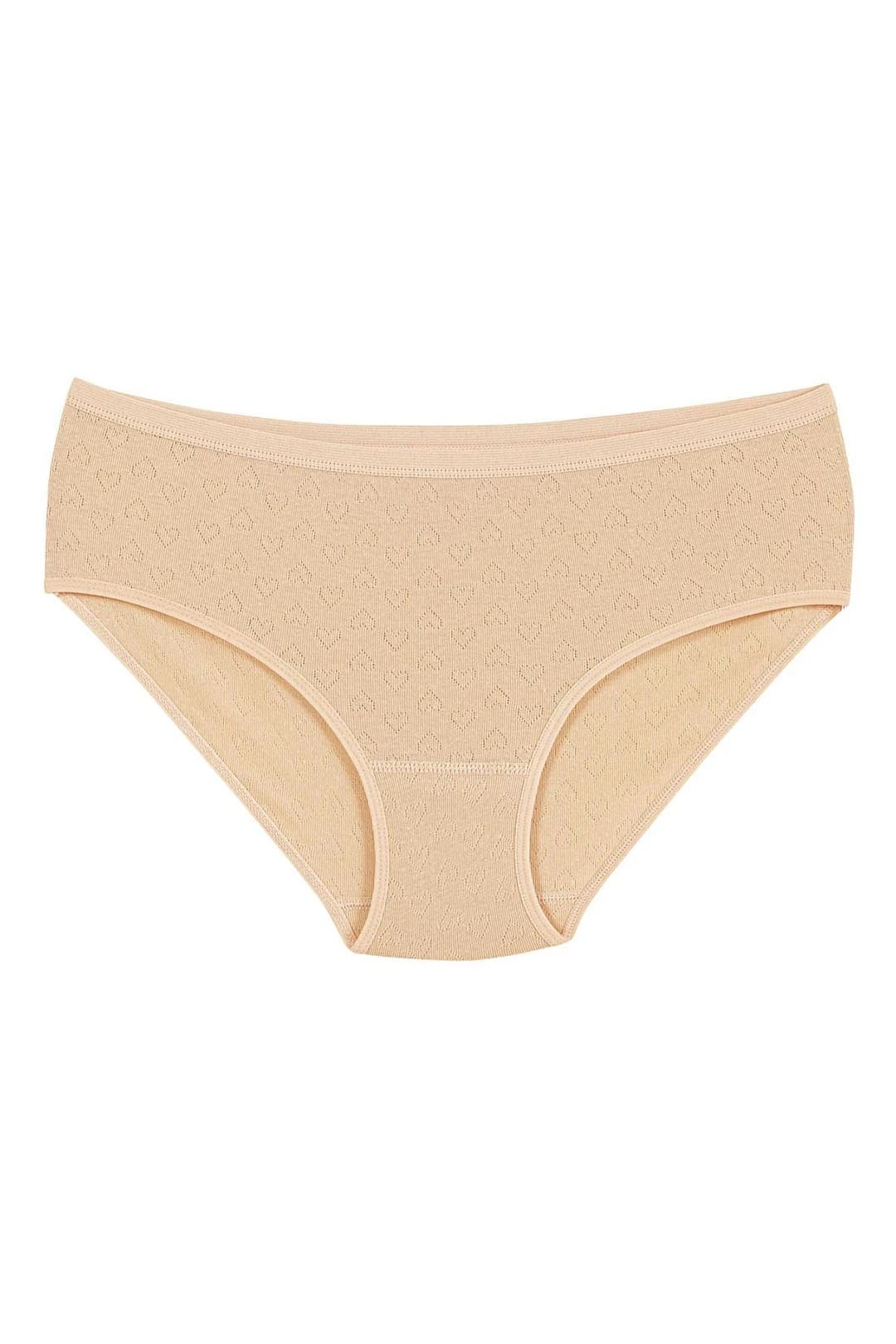 Pamuklu Yüksek Bel Bato Külot Siyah Yıldız 3591 - Ten