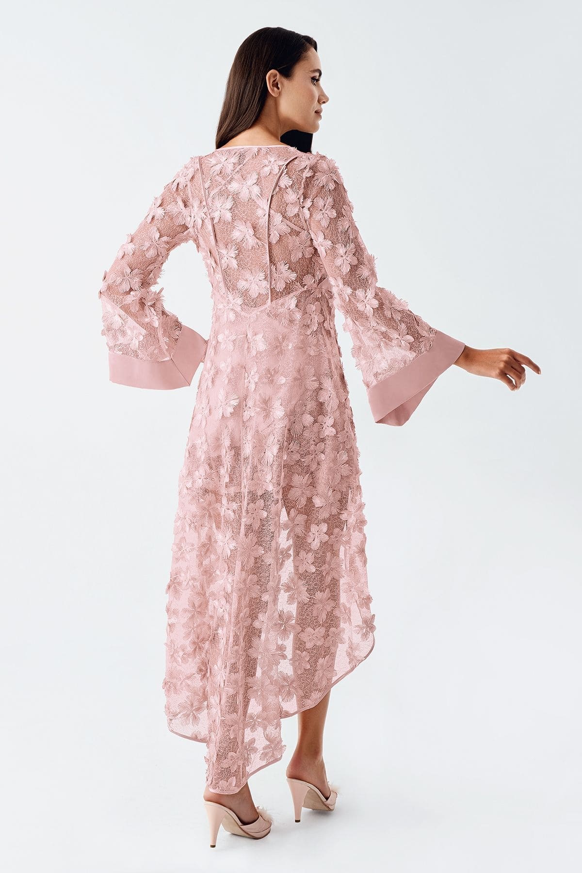 İmaj Kaplı Çapraz Askılı Saten Gecelik Takımı Siyah-Gri İmaj 2410 - Görsel 2