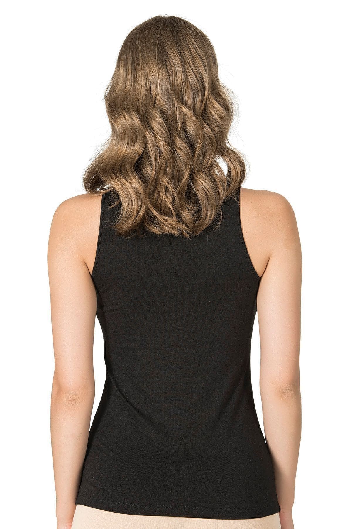 Modal Pamuklu Kare Yaka Atlet Özkan 25594 - Siyah