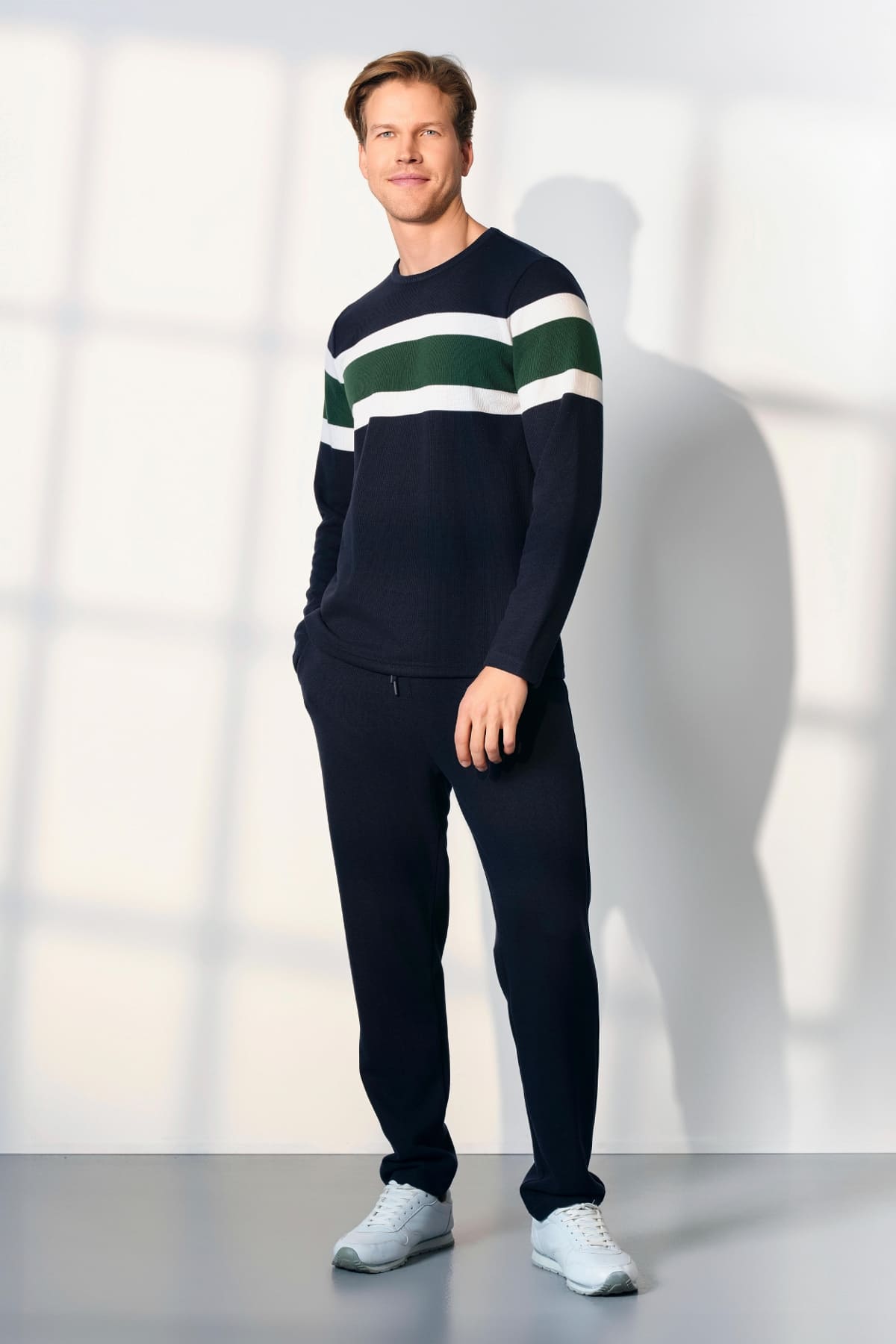 Ribana Kesim Erkek T-Shirt Pijama Takımı Doreanse 254547 - Lacivert