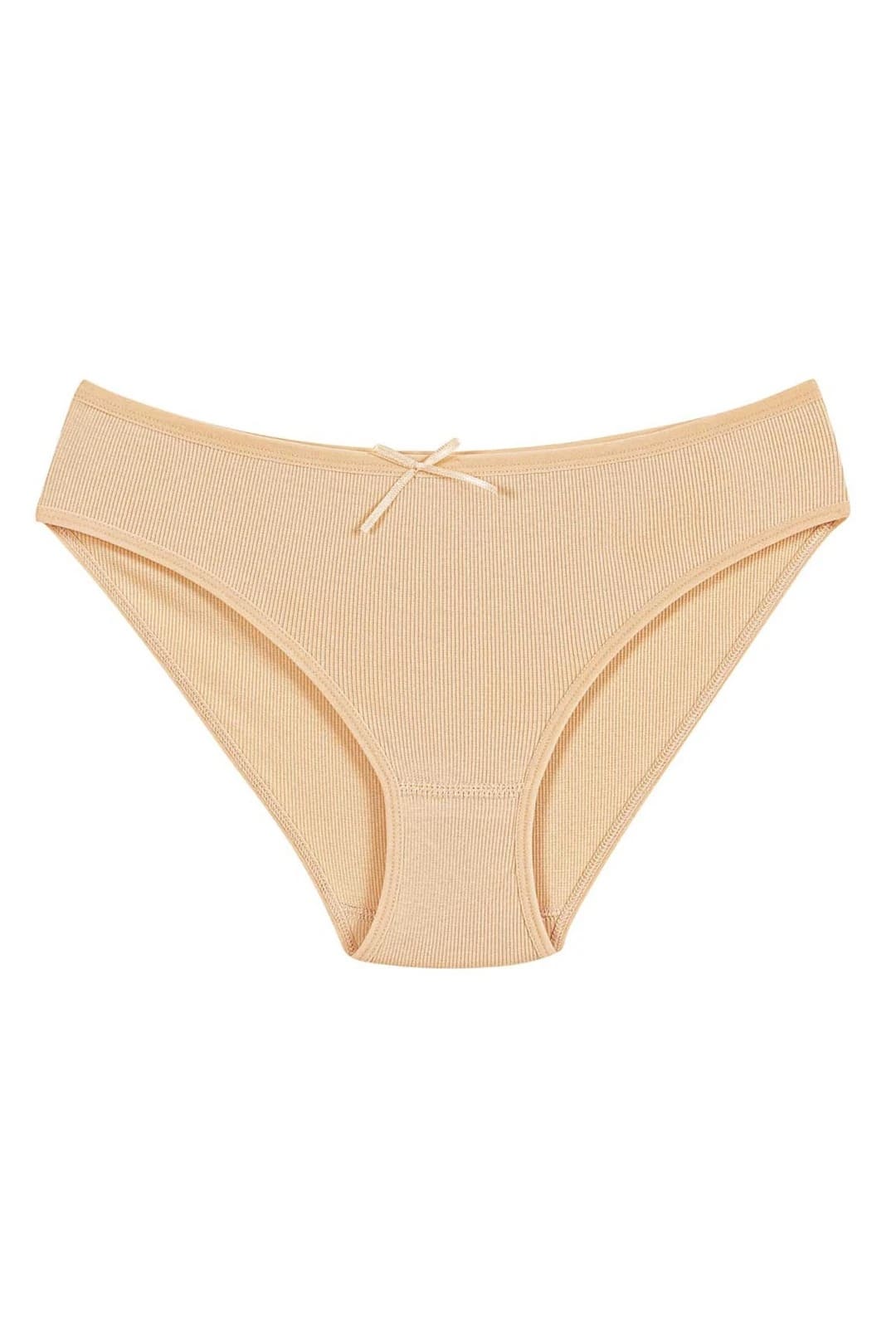 Yüksek Bel Likralı Bikini Külot Pamuk Yıldız 3551 - Ten