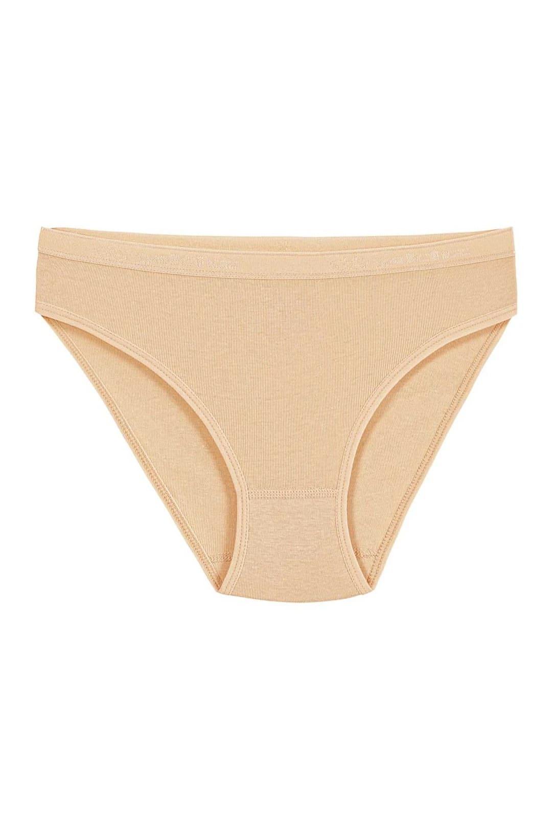 Yüksek Bel Pamuk Bikini Külot 6'lı Paket Yıldız 3720 - Ten