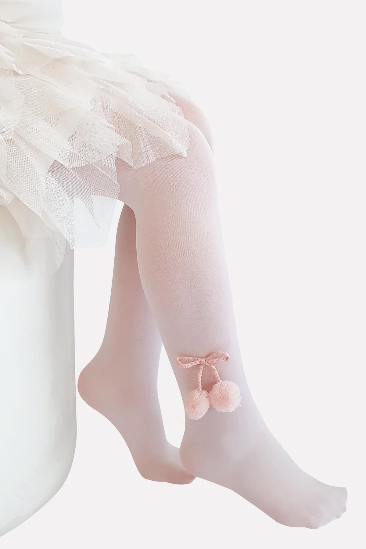Kaydırmaz Tabanlı Pamuklu Çocuk Külotlu Çorap Daymod 2112024 - Pembe