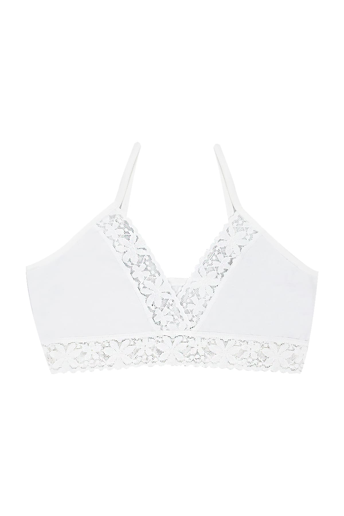 Yumuşak Pamuklu Balensiz Büstiyer Seti Öts 6090 - Beyaz