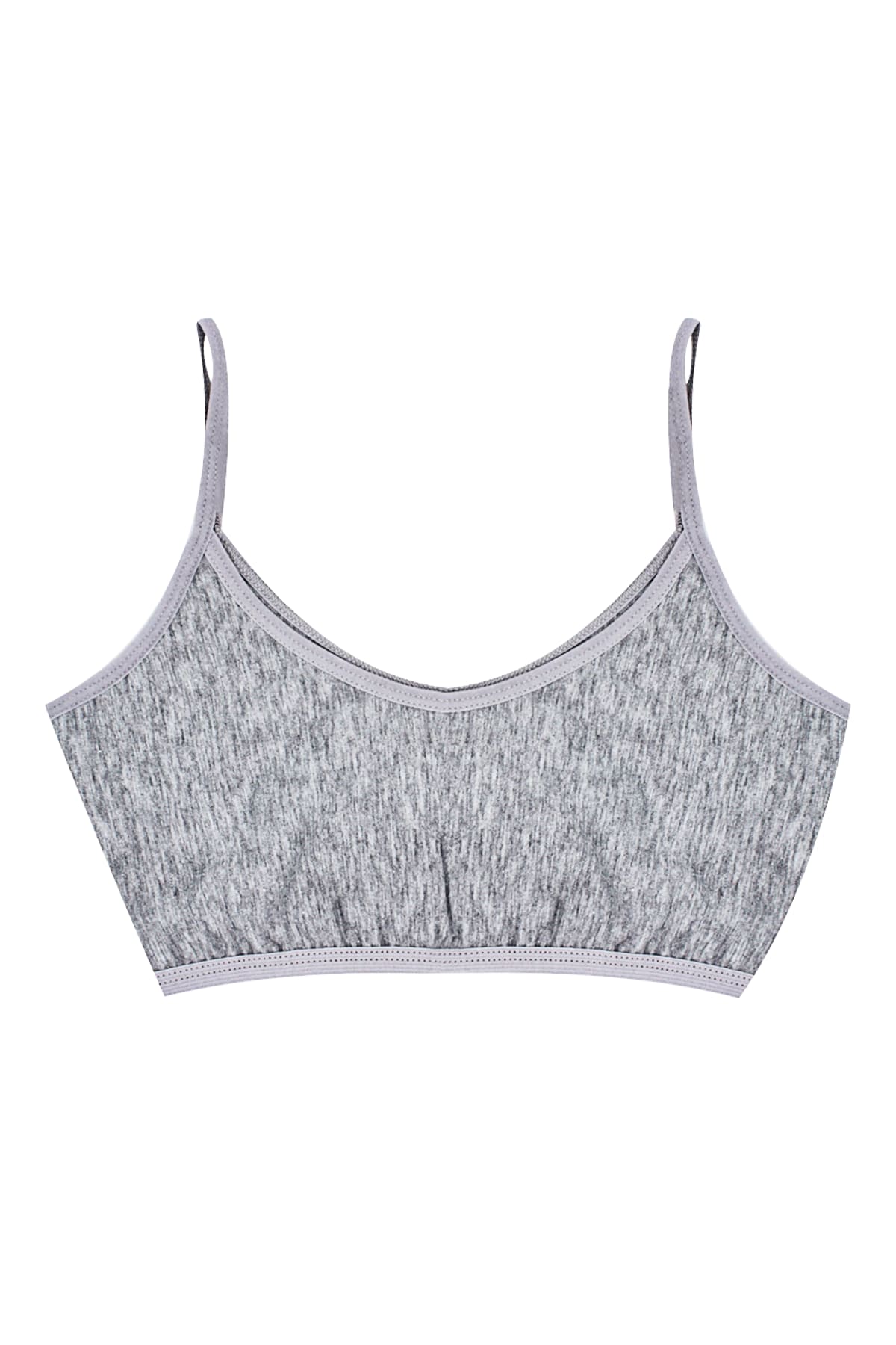 Yumuşak Pamuklu Balensiz Kız Büstiyer Seti Öts 6100 - Gri