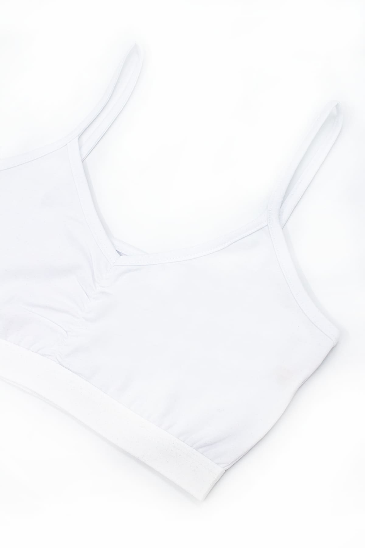 Pamuklu Balensiz Pedsiz Kız Büstiyer Öts 6142 - Beyaz