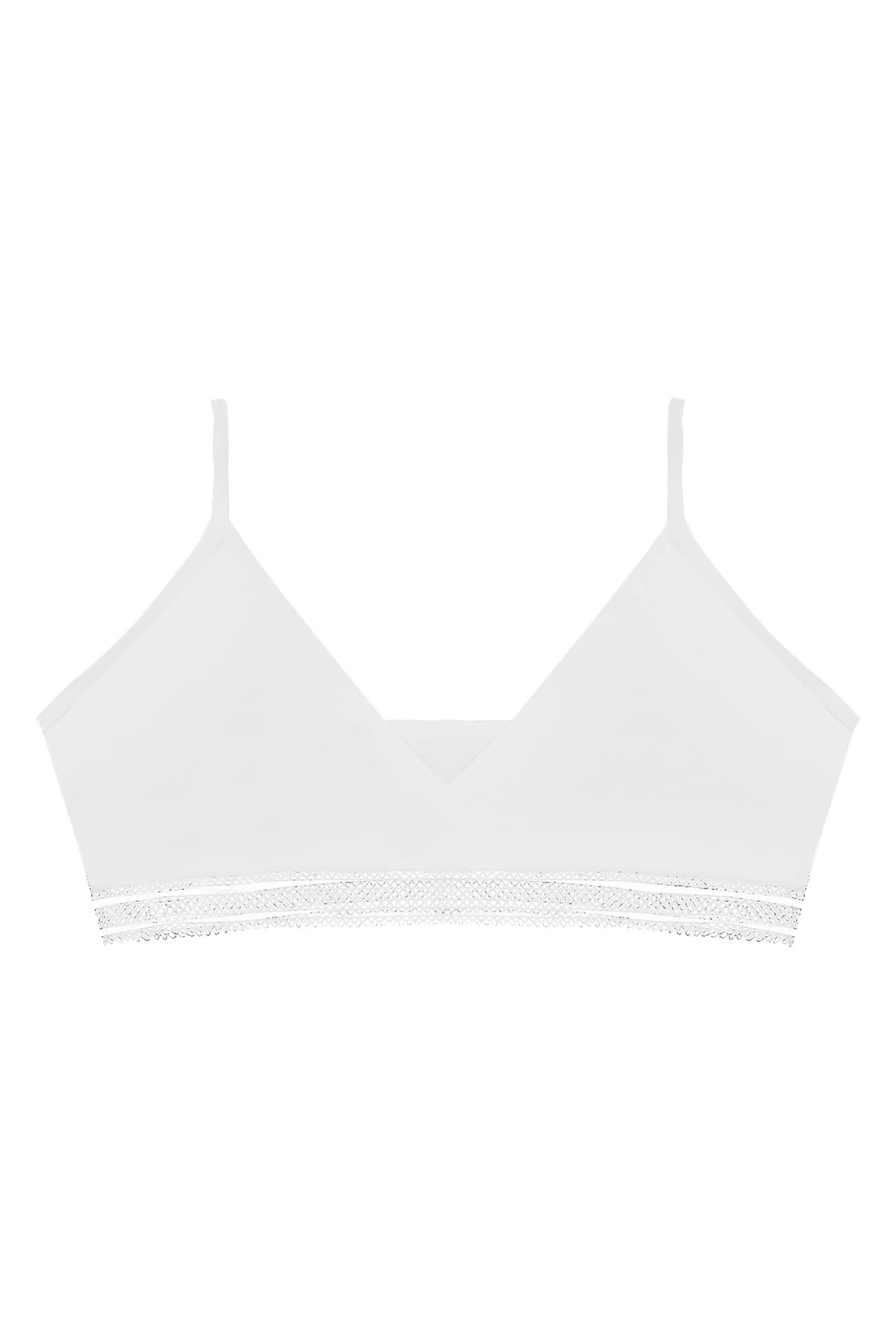 Balensiz Yumuşak Pamuklu Kız Büstiyer Öts 6108 - Beyaz