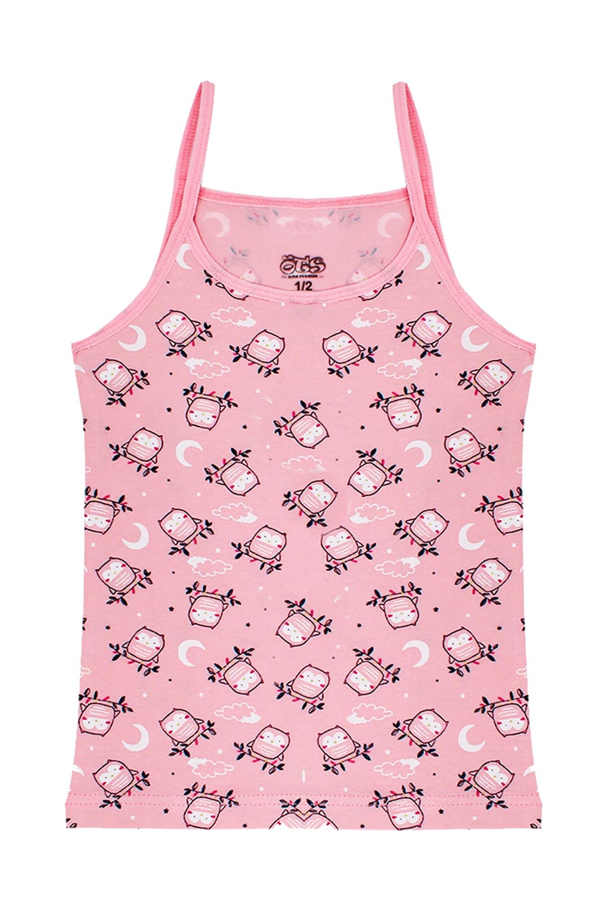 Pamuklu Geniş Askılı Kız Çocuk Atlet Öts 8151 - Pembe