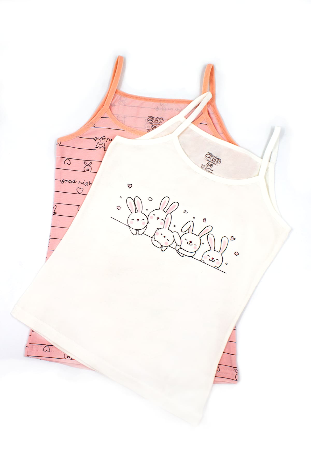 Pamuklu Geniş Askılı Kız Çocuk Atlet Öts 8152 - Ekru