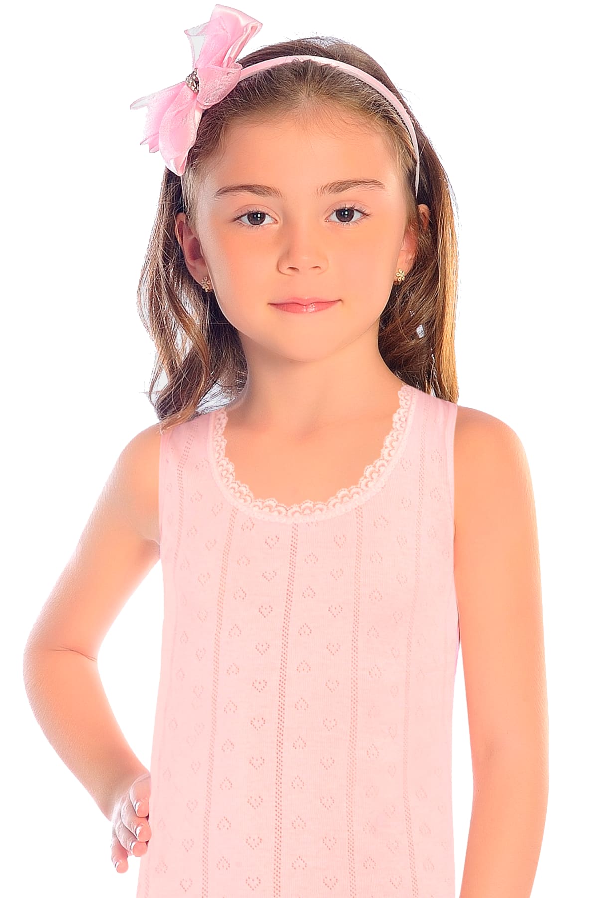 Öts İç Giyim Pamuk Ribana Geniş Askılı Kız Çocuk Atlet Öts 8014