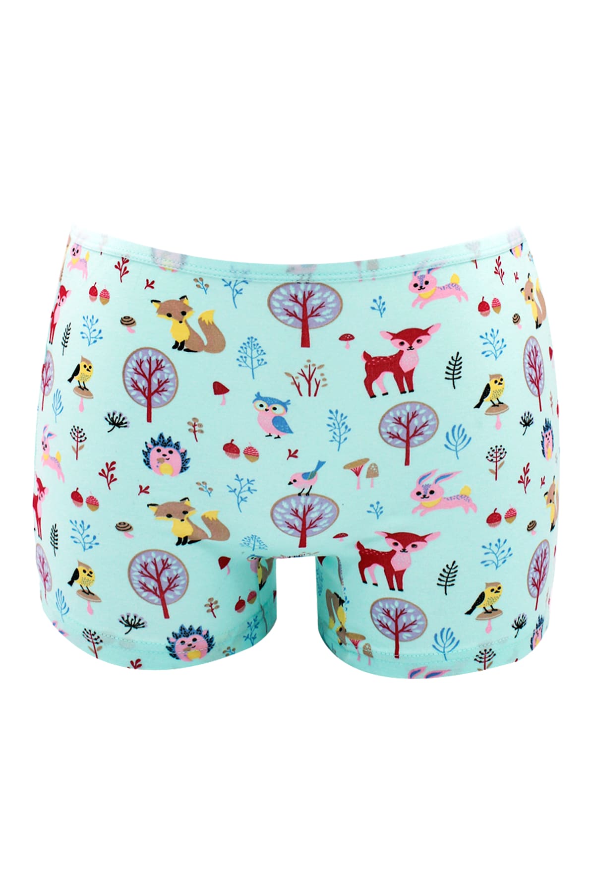 Pamuklu Esnek Lastikli Kız Çocuk Boxer Öts 8236 - Yeşil