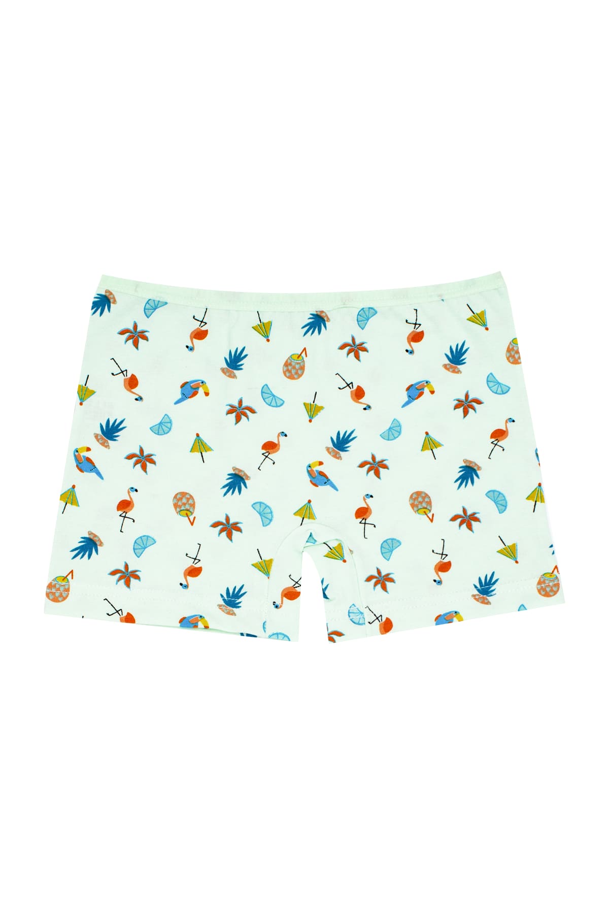 Pamuklu Lastikli Kız Çocuk Boxer Külot Öts 8392 - Yeşil