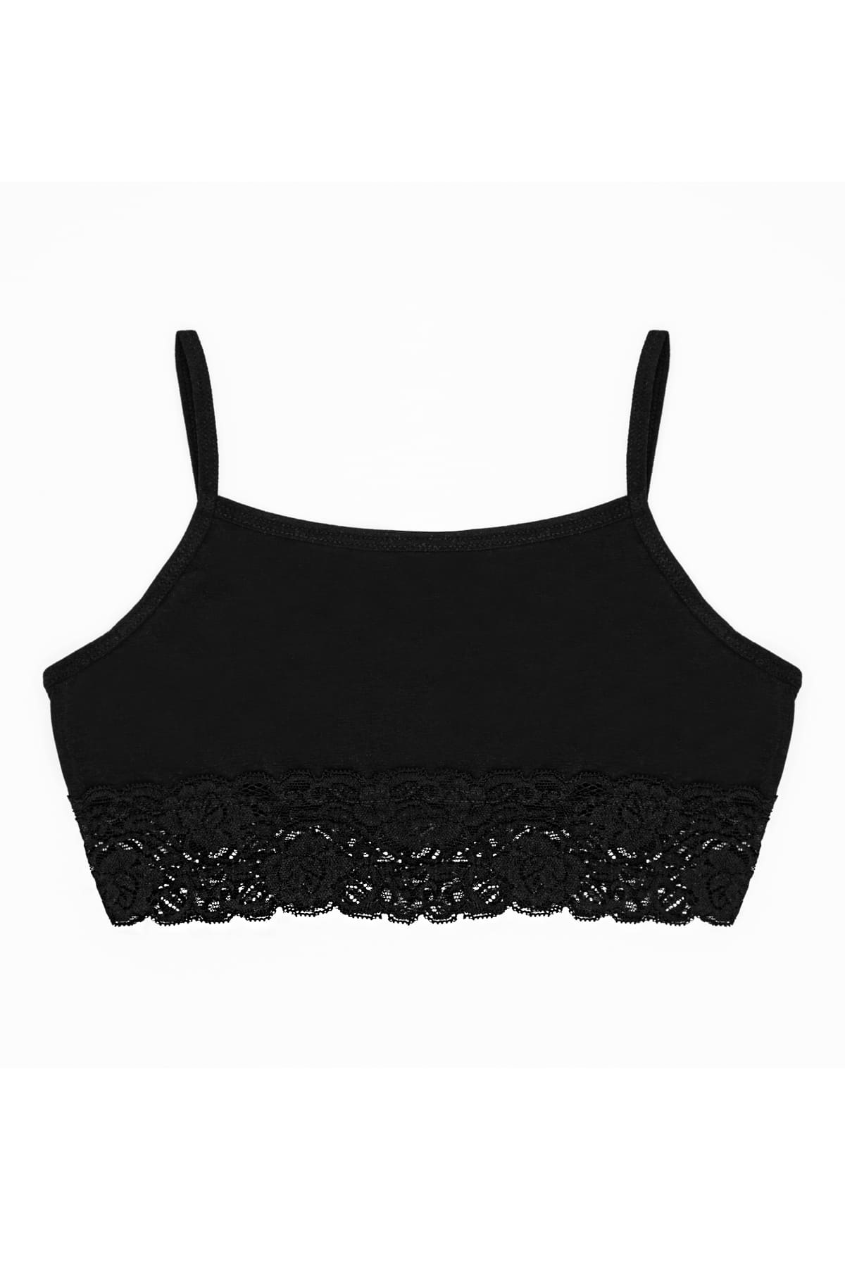 Yumuşak Pamuklu Balensiz Büstiyer Seti Öts 6138 - Siyah