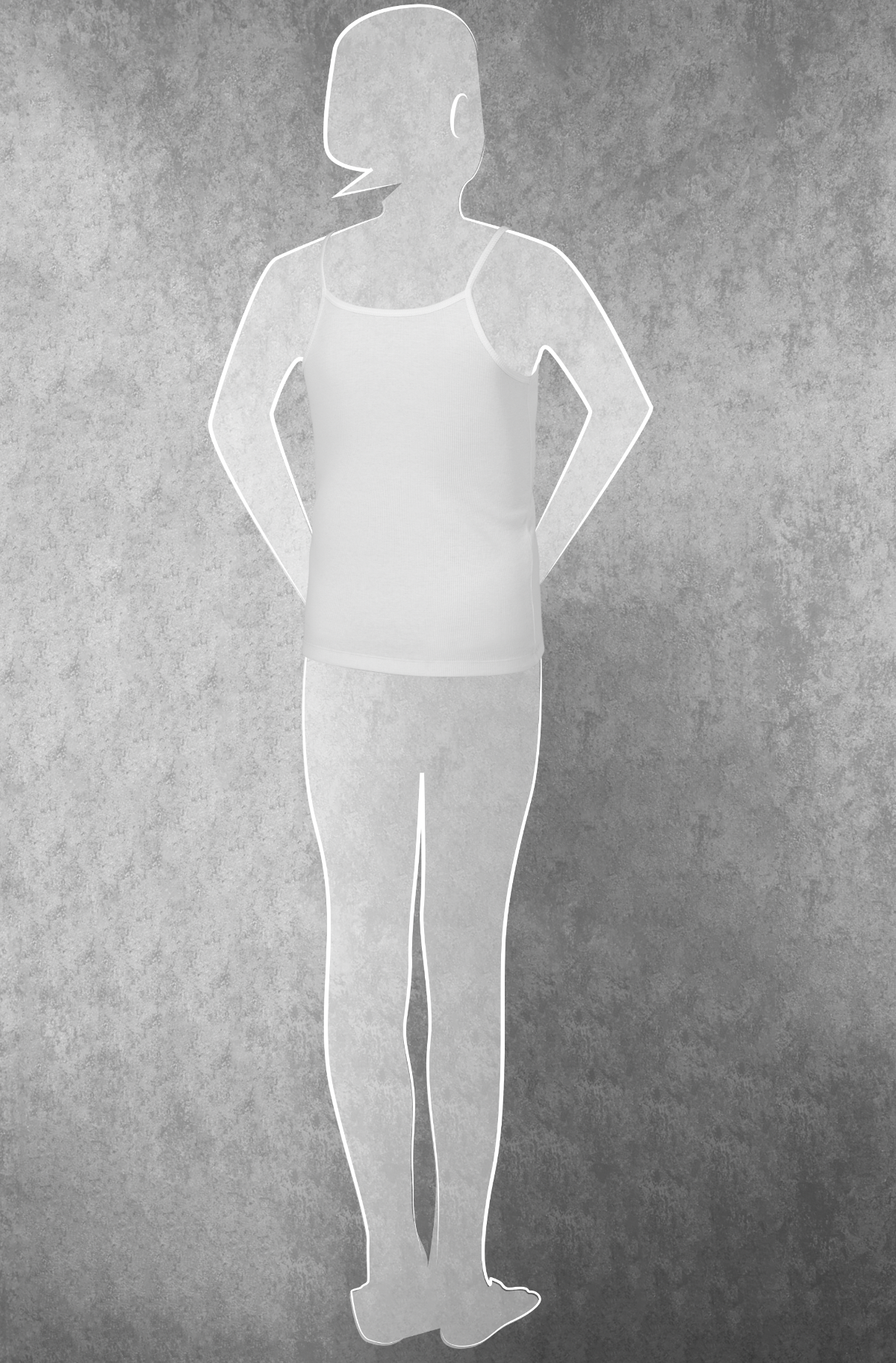 Pamuklu Geniş Askılı Kız Çocuk Atlet Doreanse 349 - Beyaz