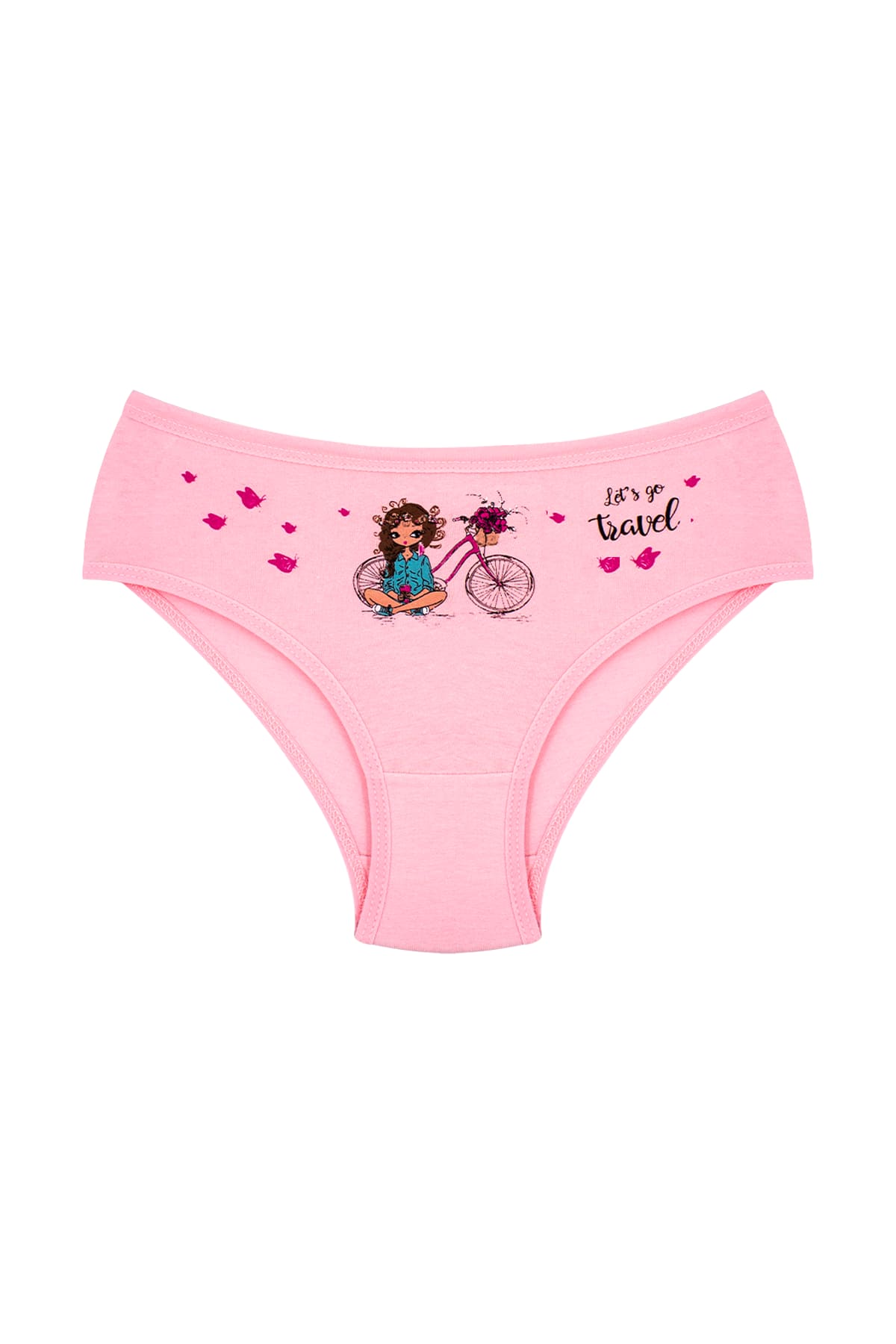 Öts İç Giyim %100 Pamuklu Desenli Kız Çocuk Külot Öts 8202 - Görsel 2