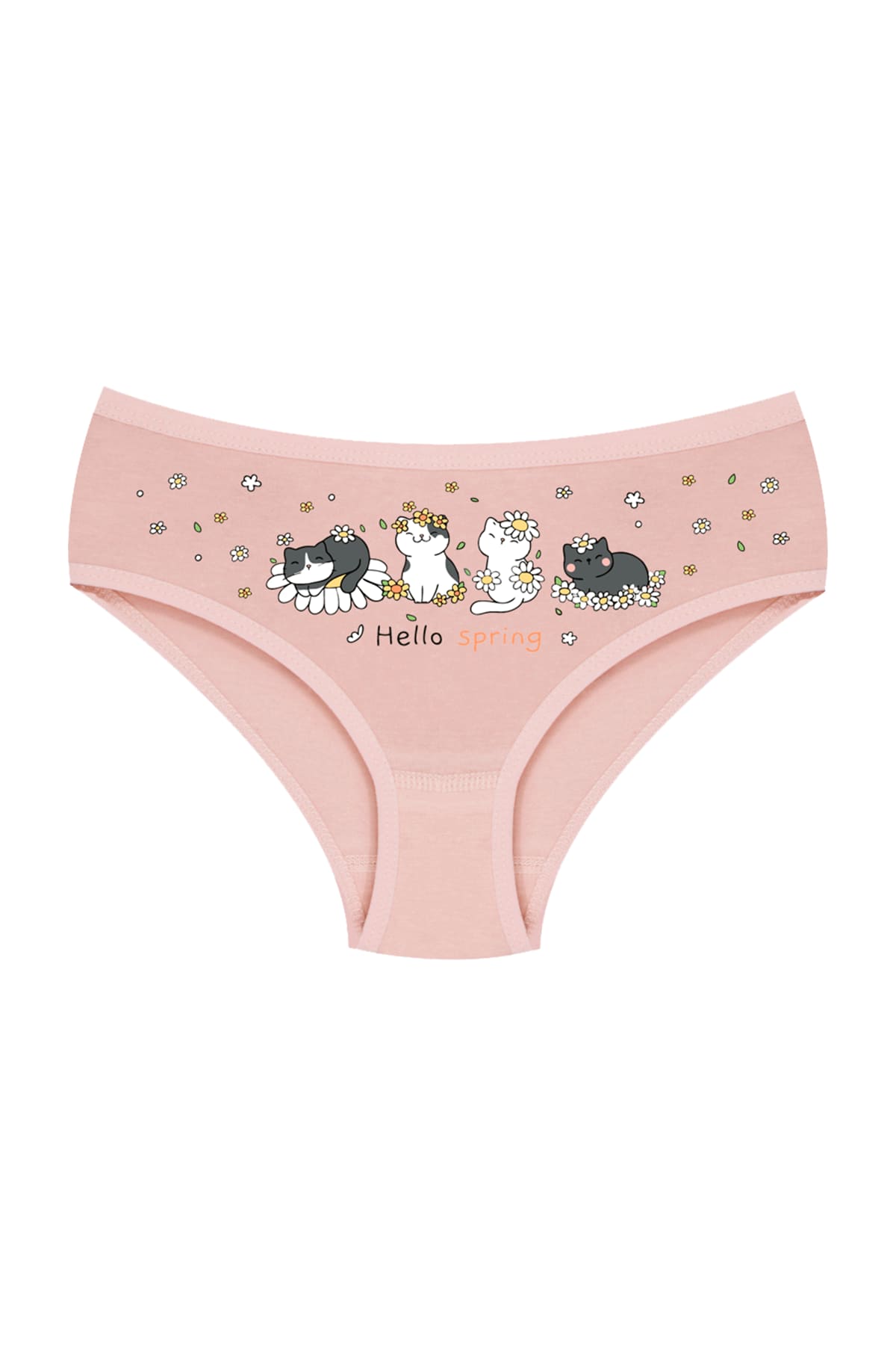 Pamuklu Esnek Lastikli Kız Çocuk Külot Öts 8260 - Somon