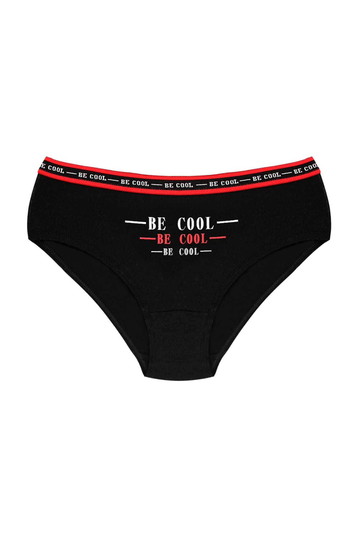 %100 Pamuklu Yumuşak Lastikli Kız Çocuk Külot Öts 8288 - Siyah