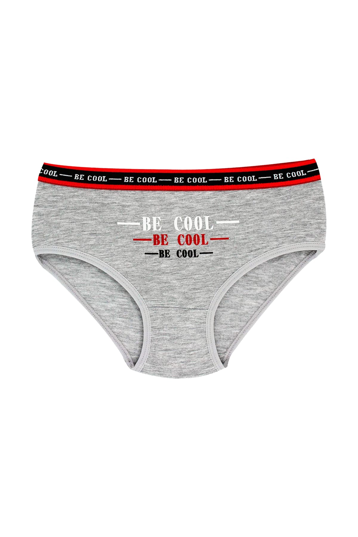 %100 Pamuklu Yumuşak Lastikli Kız Çocuk Külot Öts 8288 - Gri