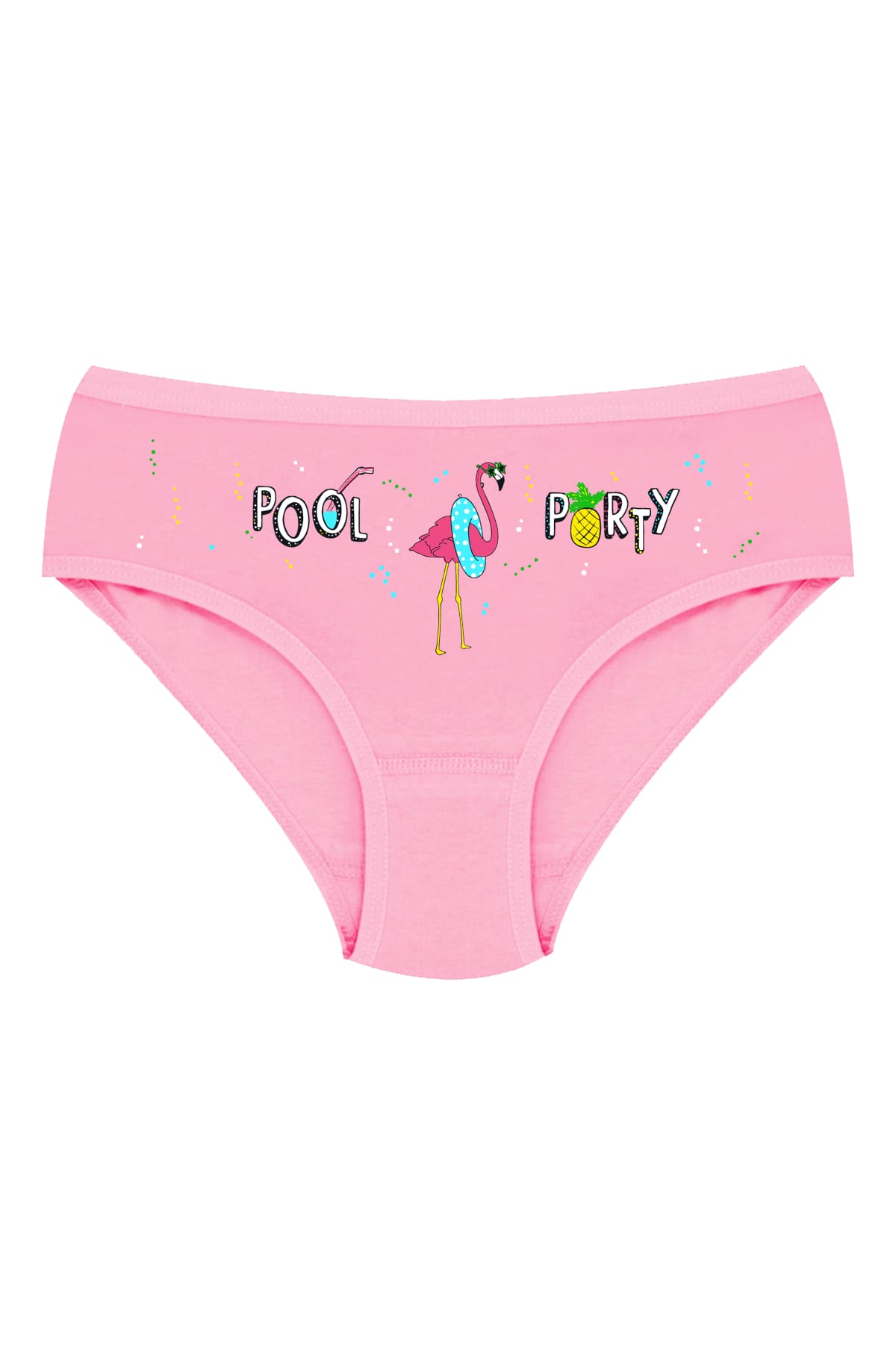 %100 Pamuklu Yumuşak Lastikli Kız Çocuk Külot Öts 8206 - Pembe