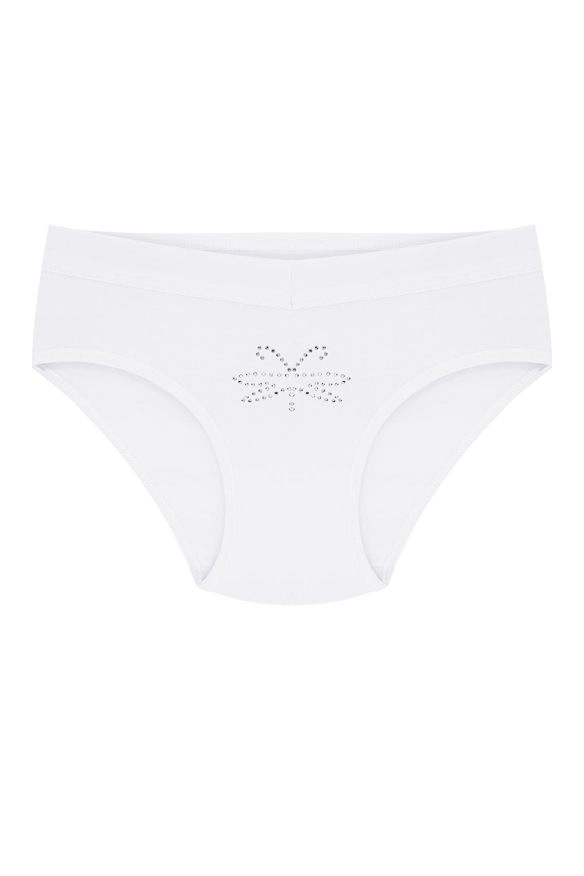 %100 Pamuk Dikişli Kız Çocuk Külot Öts 8226 - Beyaz