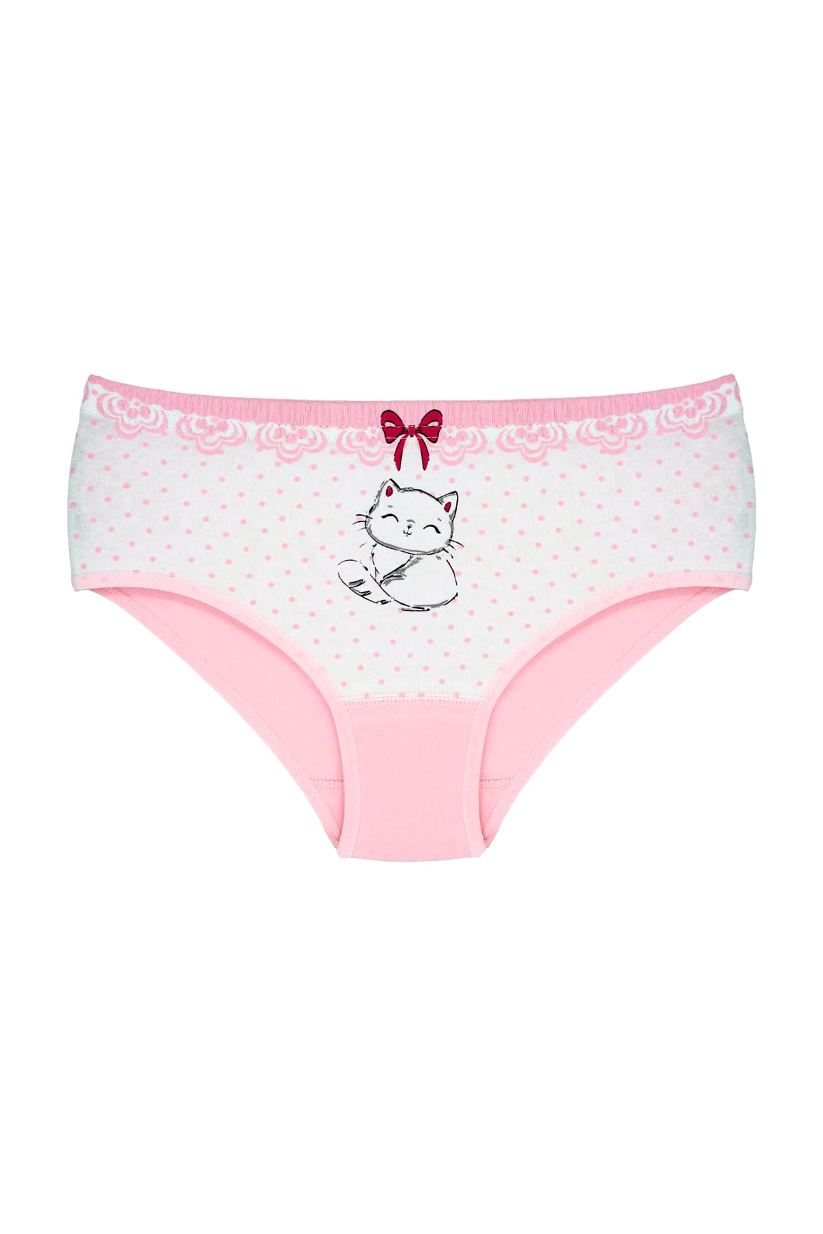 Yüksek Bel Puantiyeli Kız Çocuk Külot Öts 8344 - Pembe