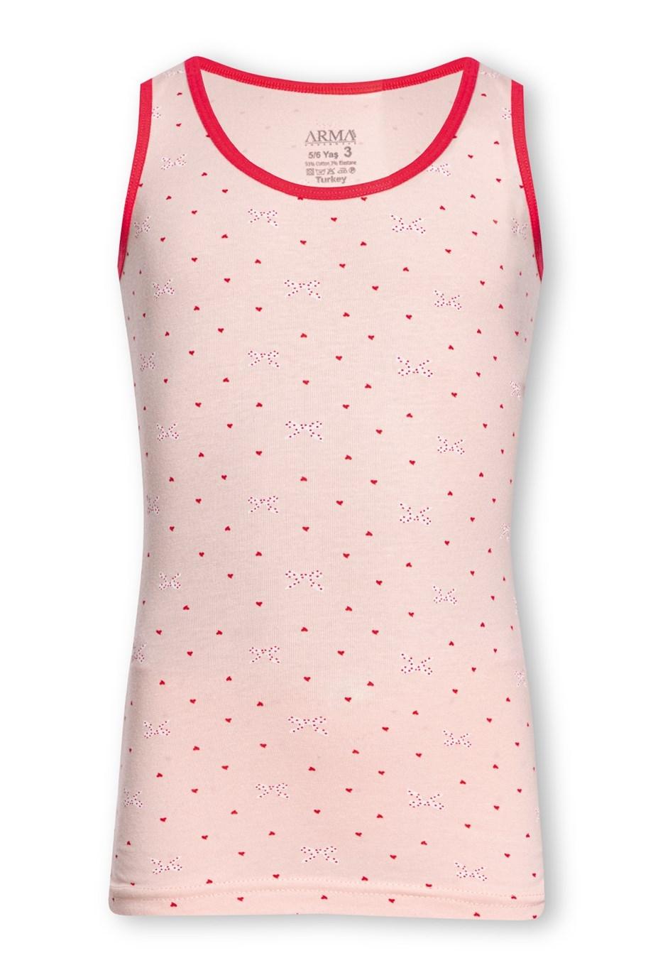 Arma Yıldız Likralı Pamuklu Kalın Askılı Kız Çocuk Atlet 3'lü Arma Yıldız 7564 - Görsel 3