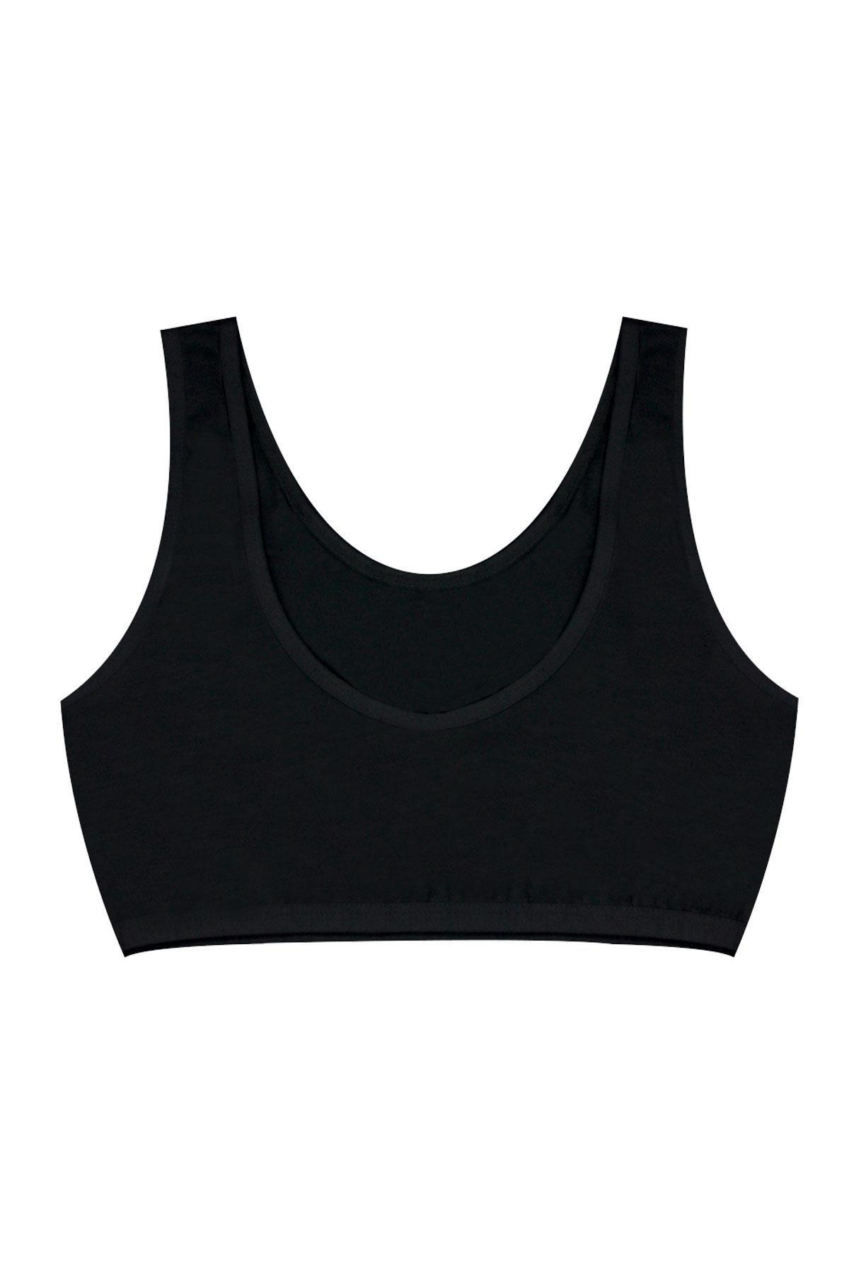 %100 Pamuklu Esnek Kız Çocuk Külotu Öts 6200 - Siyah