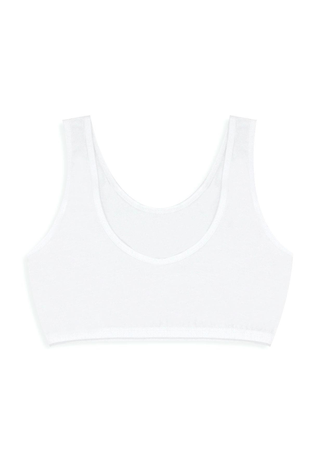 %100 Pamuklu Esnek Kız Çocuk Külotu Öts 6200 - Beyaz