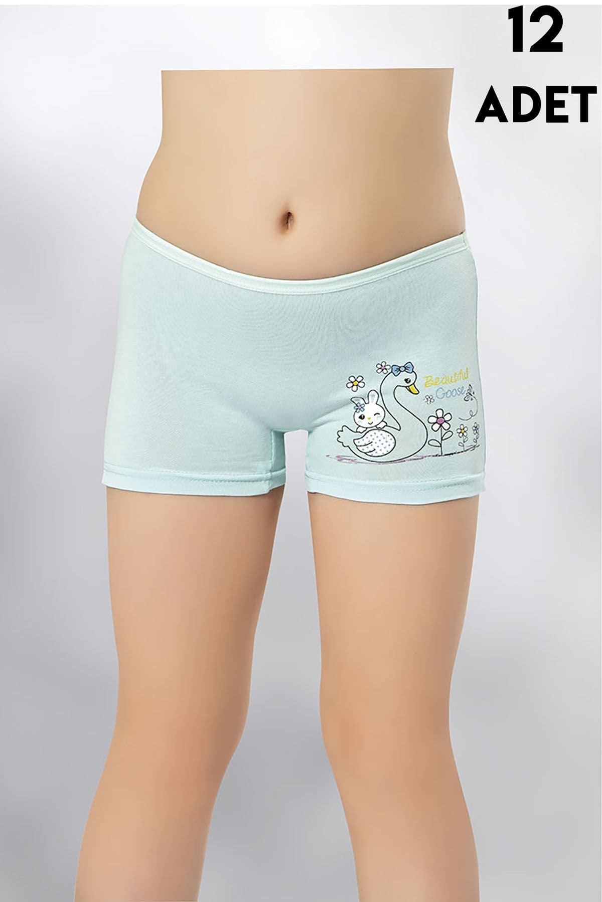 Geniş Askılı Pamuklu Kız Çocuk Boxer Takımı Kota 3409 - Asorti