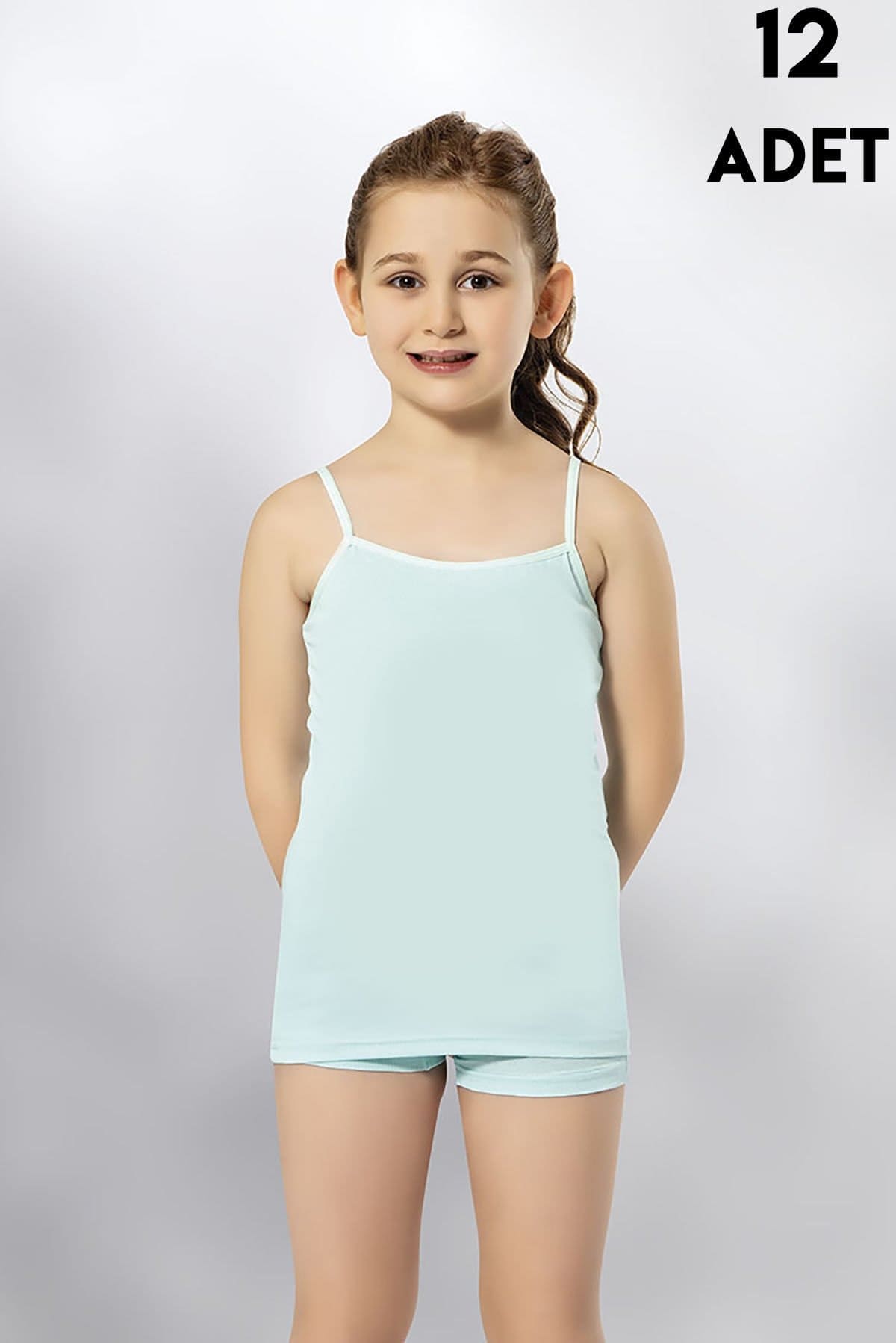 Geniş Askılı Nefes Alan Kız Çocuk Atlet Kota 3411 - Asorti
