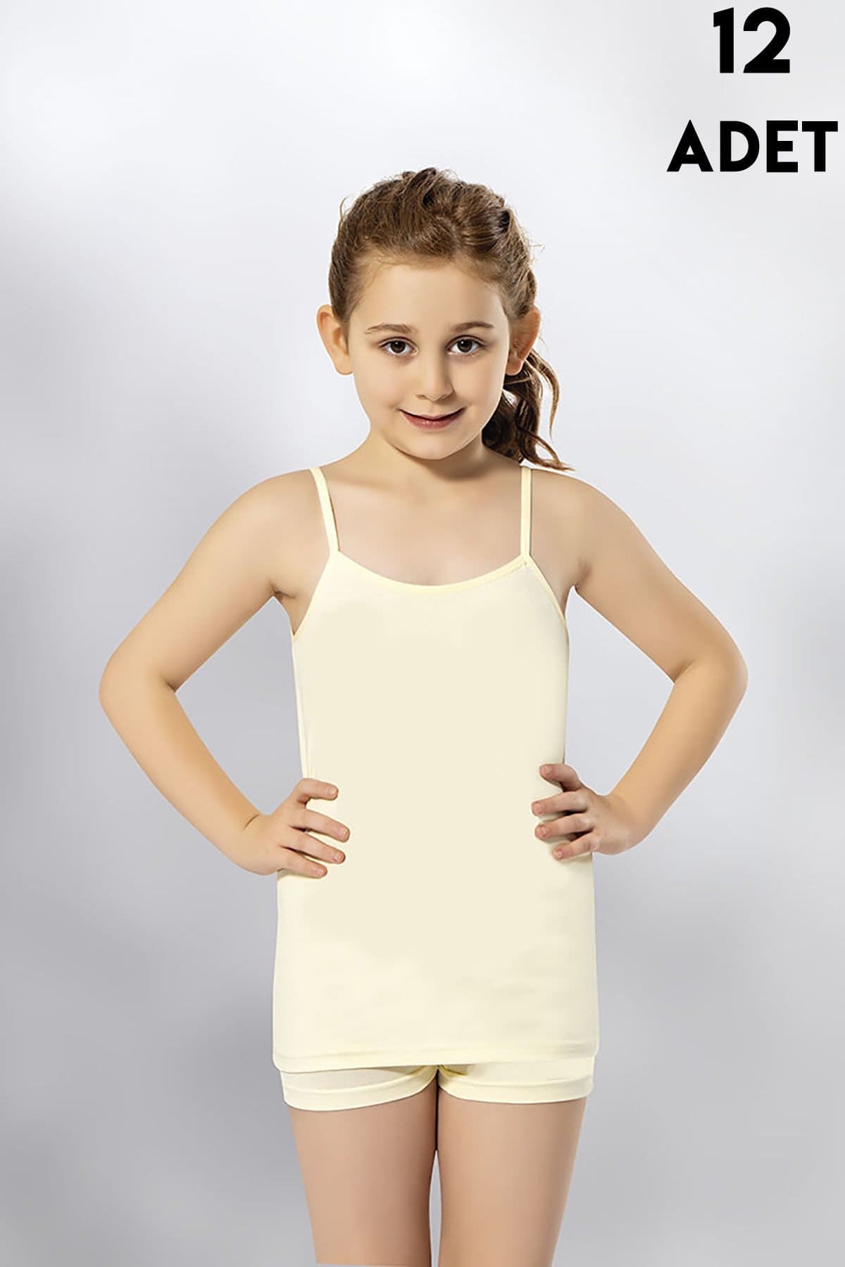 Geniş Askılı Nefes Alan Kız Çocuk Atlet Kota 3411 - Asorti