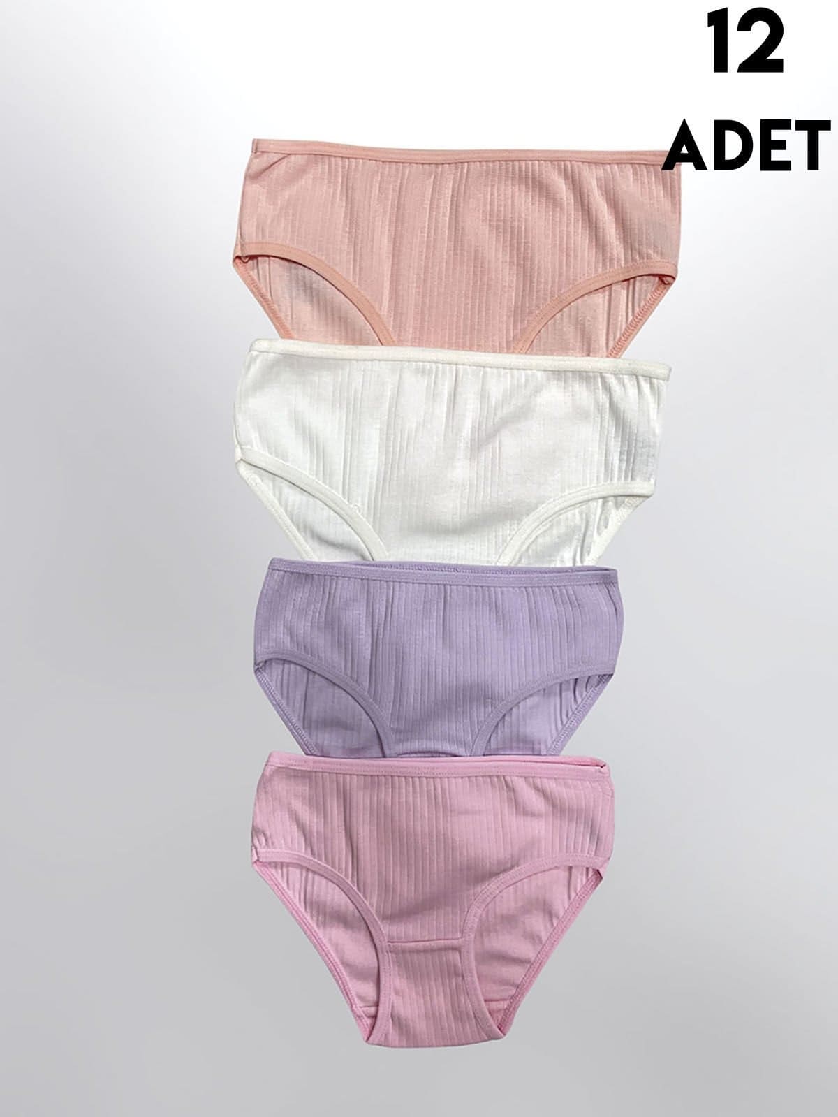 Pamuklu Geniş Askılı Kız Çocuk Külot Kota 3419 - Asorti