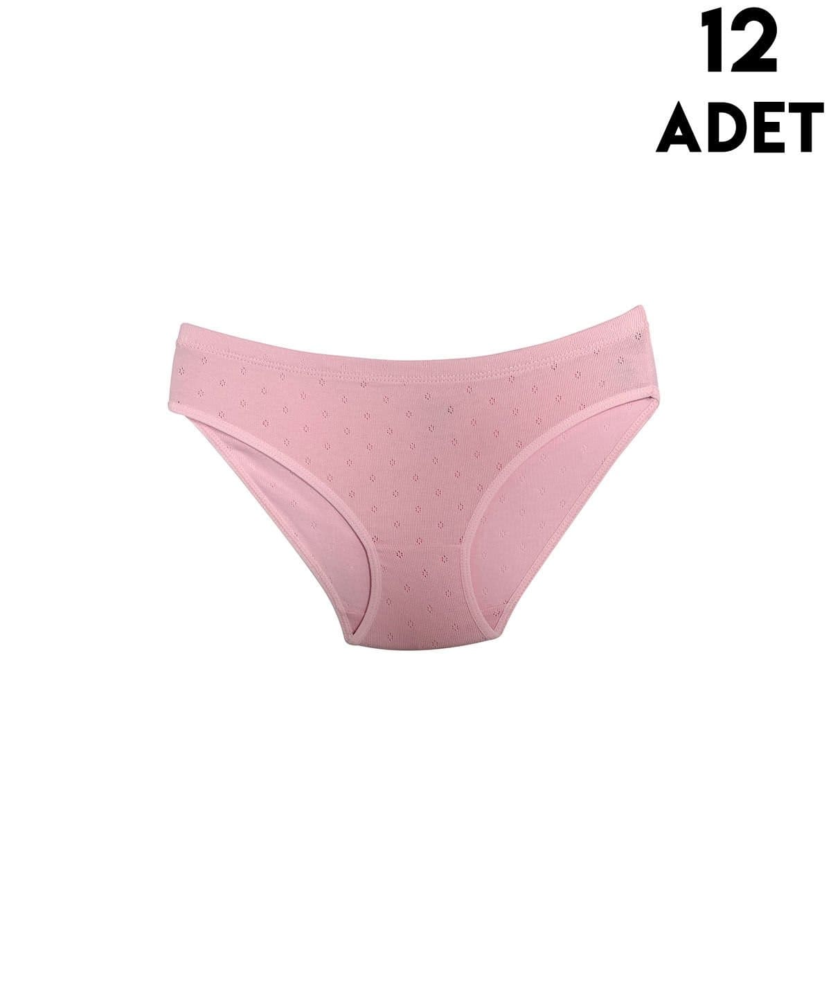 Yumuşak Pamuklu Ribana Kız Çocuk Külot Kota 3426 - Asorti