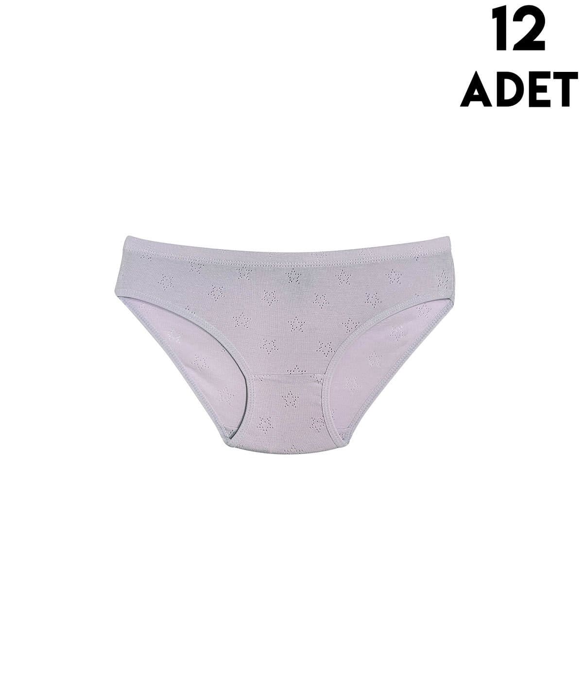 Yumuşak Pamuklu Ribana Kız Çocuk Külot Kota 3426 - Asorti