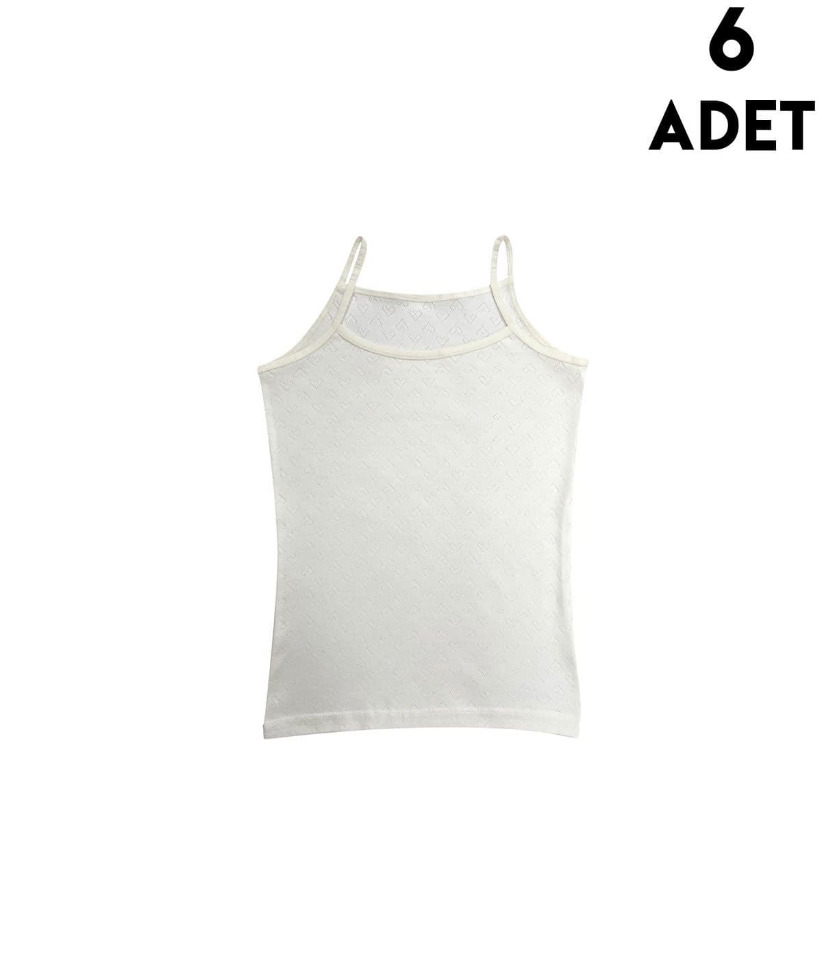 İp Askılı Yumuşak Ribana Kız Çocuk Atlet Kota 3427 - Asorti