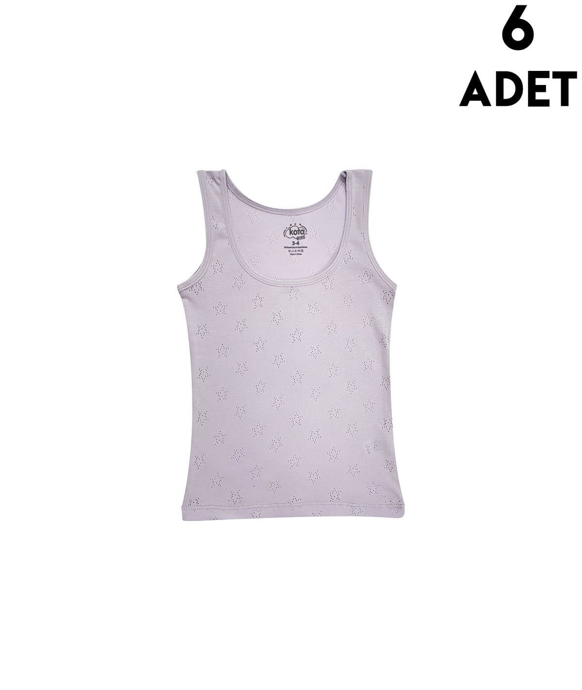 Kalın Askılı Pamuklu Kız Çocuk Atlet Kota 3428 - Asorti