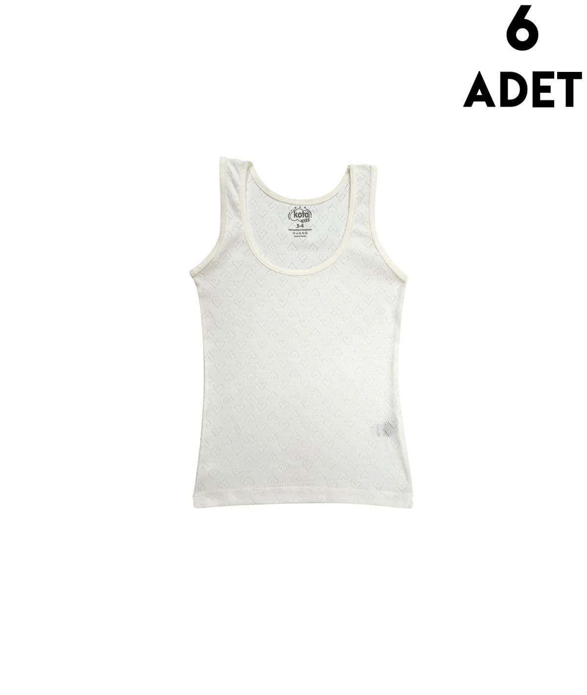 Kalın Askılı Pamuklu Kız Çocuk Atlet Kota 3428 - Asorti