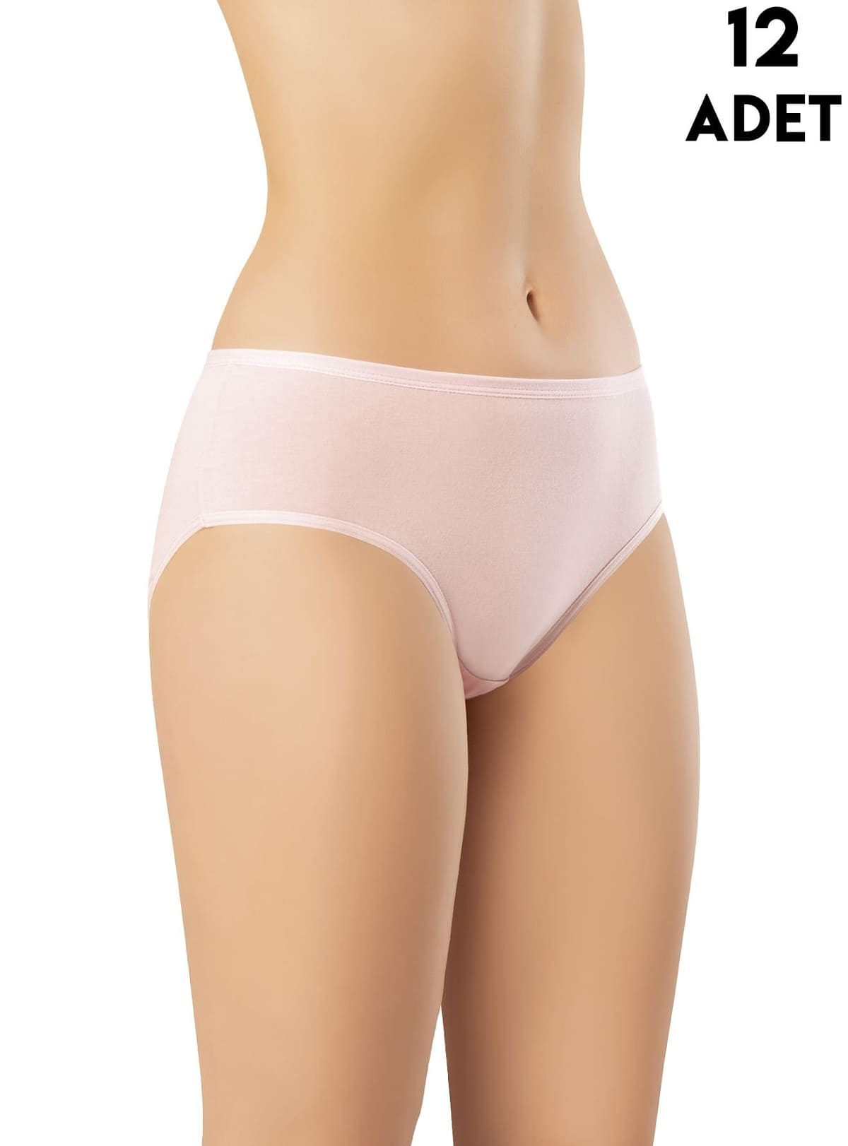 Yüksek Bel Kadın Penye Bikini Külot Kota 5003 - Asorti