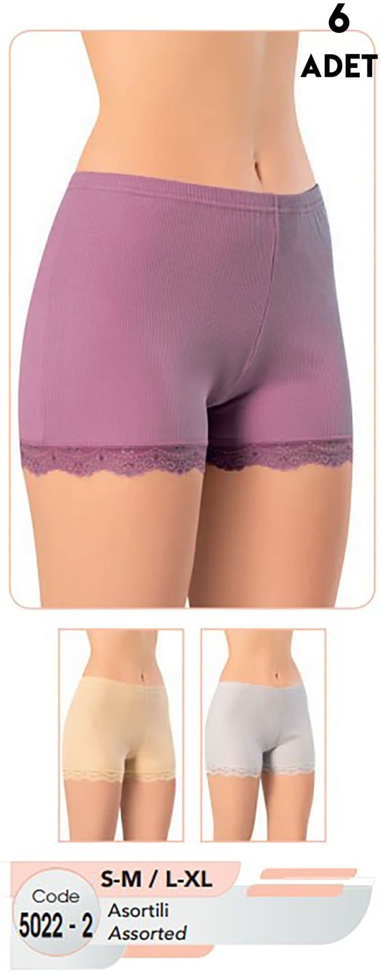 Kota Yüksek Bel Destekli Dantelli Külot Mor Kota 5022 - Görsel 2