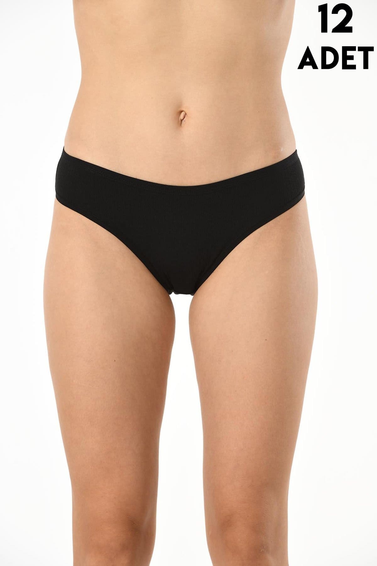 Yüksek Bel Esnek Ribana Kadın Bikini Külot Kota 5026-1 - Asorti