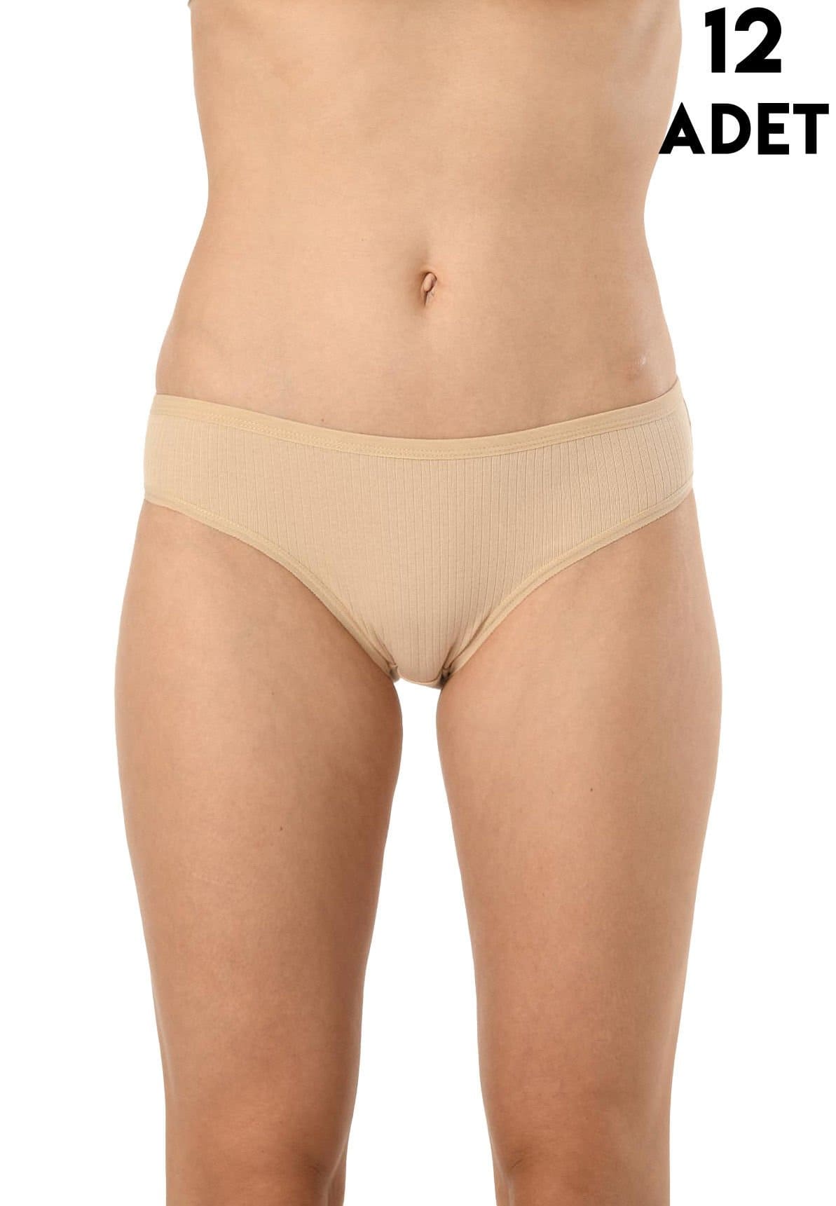 Yüksek Bel Esnek Külot Karın Desteği Kota 5026 - Ekru