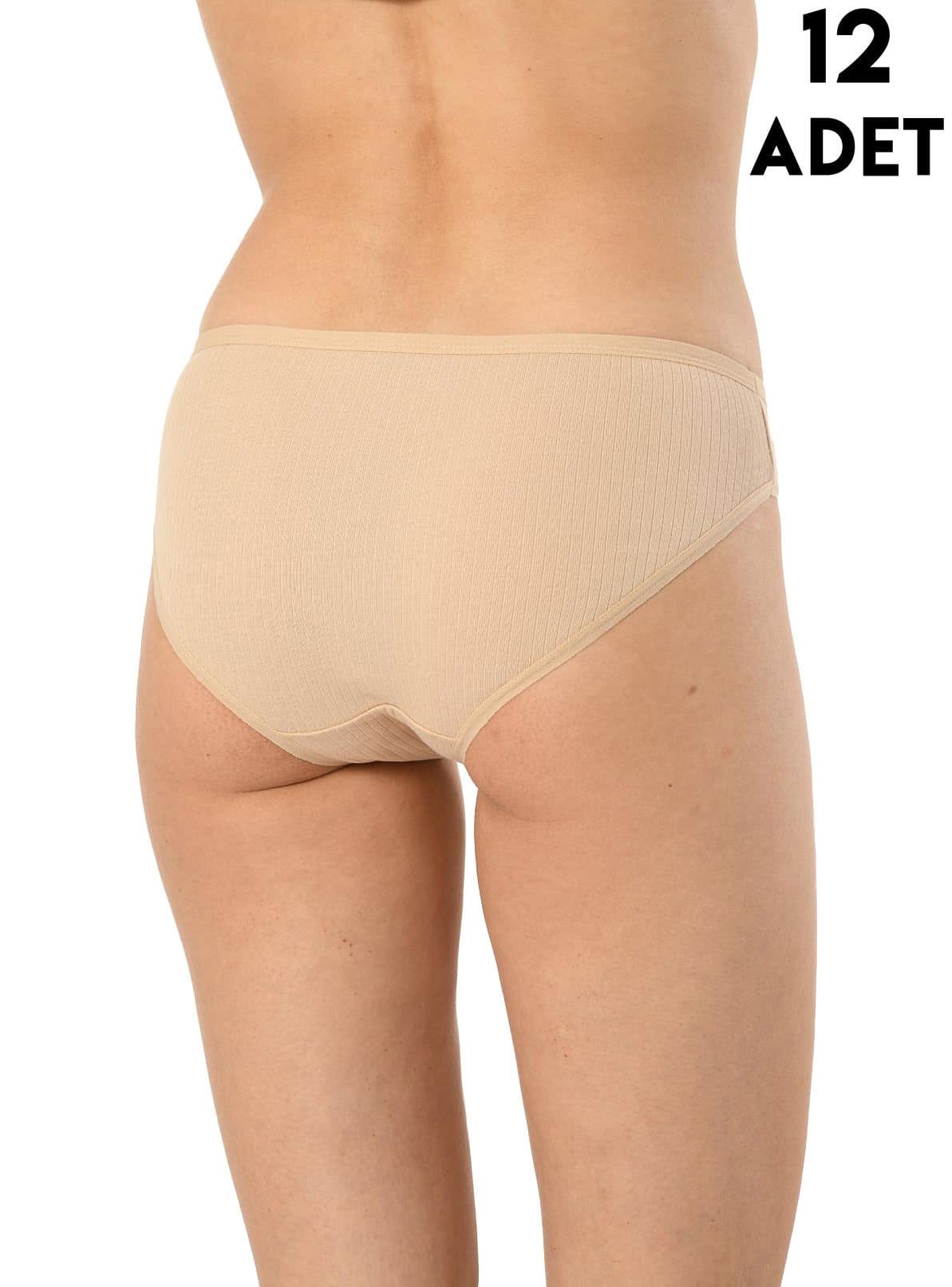 Yüksek Bel Esnek Külot Karın Desteği Kota 5026 - Ekru