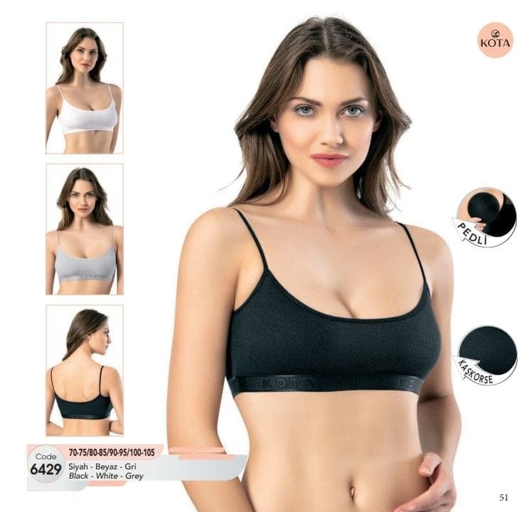 Geniş Kemerli Ayarlanabilir Jartiyer Takım Kota 6429 - Siyah