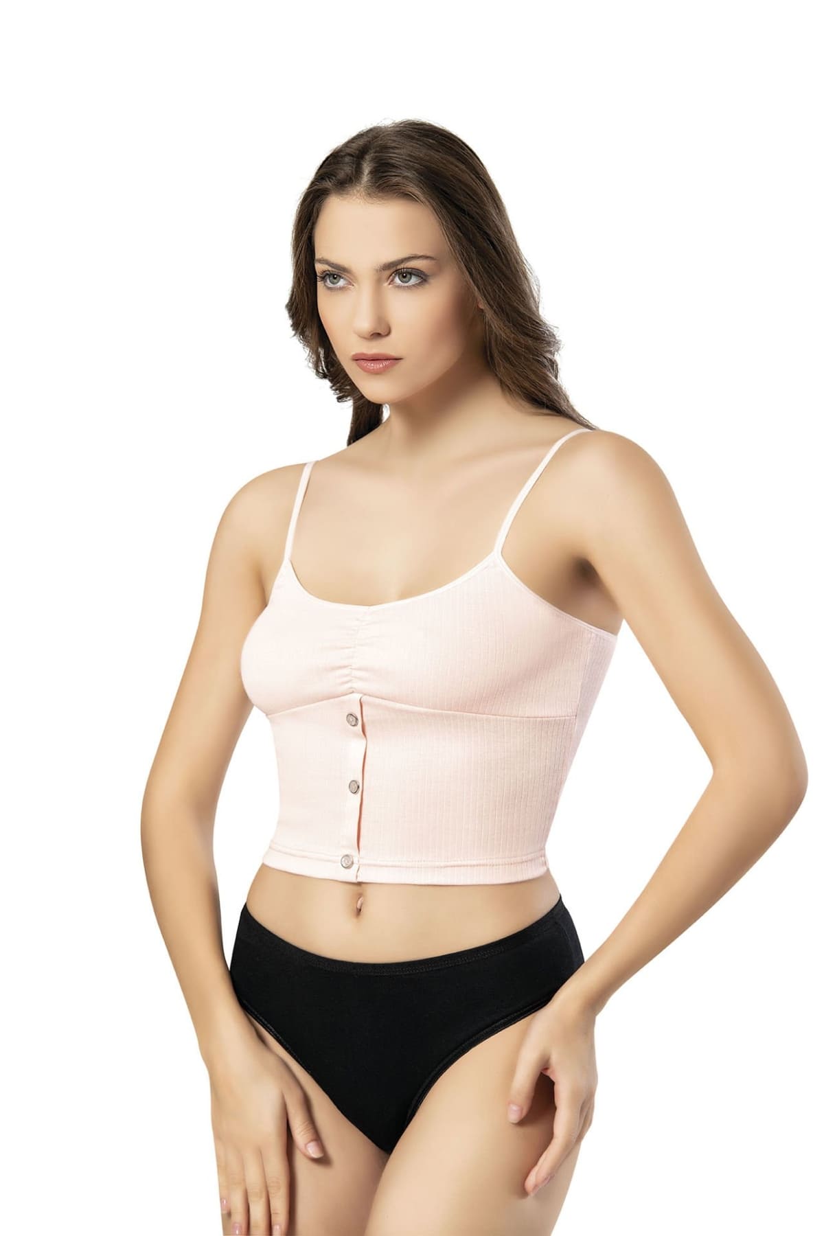 Kota Pamuklu Nefes Alan İp Askılı Kadın Atlet Kota 6441 - Görsel 4