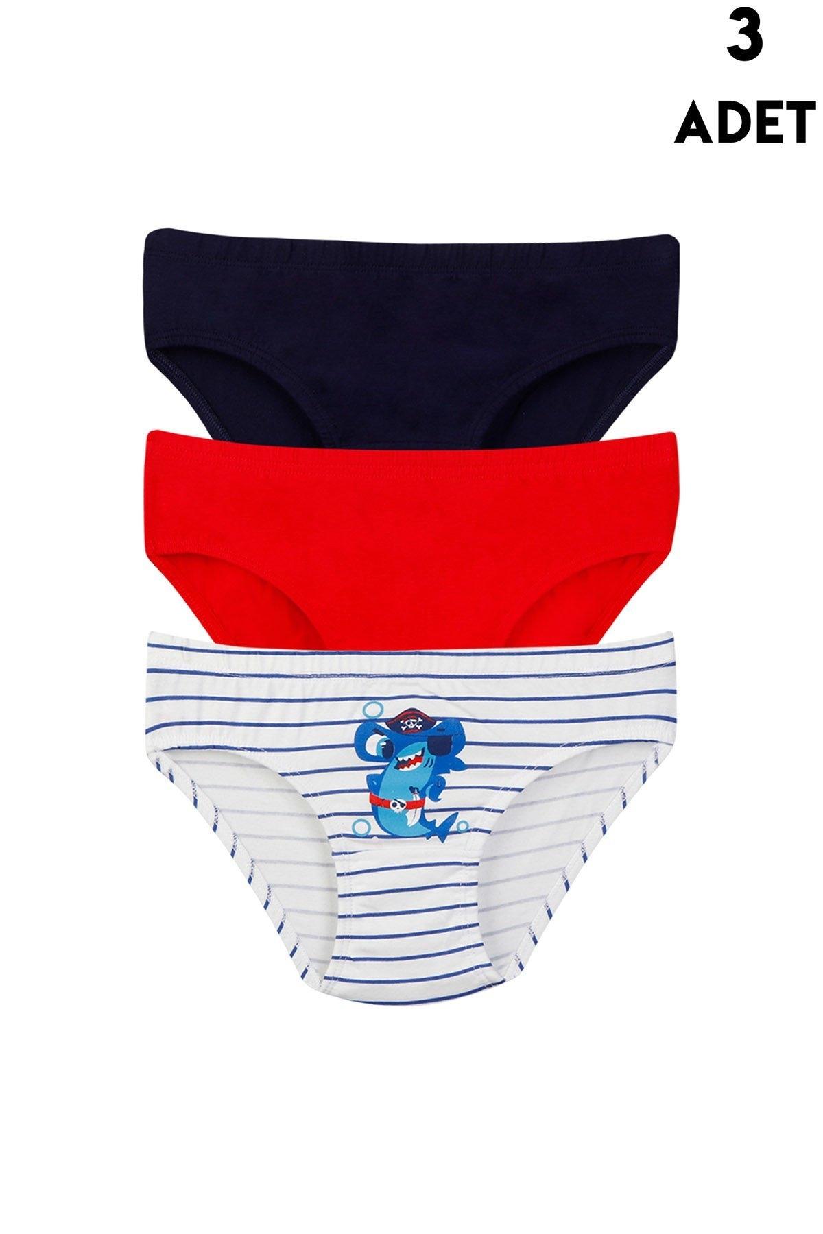 Koza Biat Erkek Çocuk Külot 3'lü KZ72000-125 - Asorti