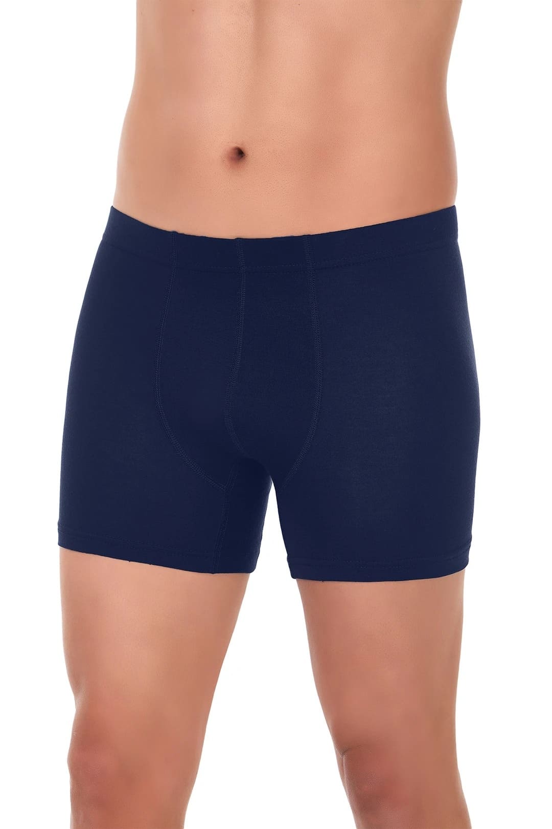 Bambu Esnek Bel Lastiği 3'lü Paket Boxer Yıldız 323 - Lacivert