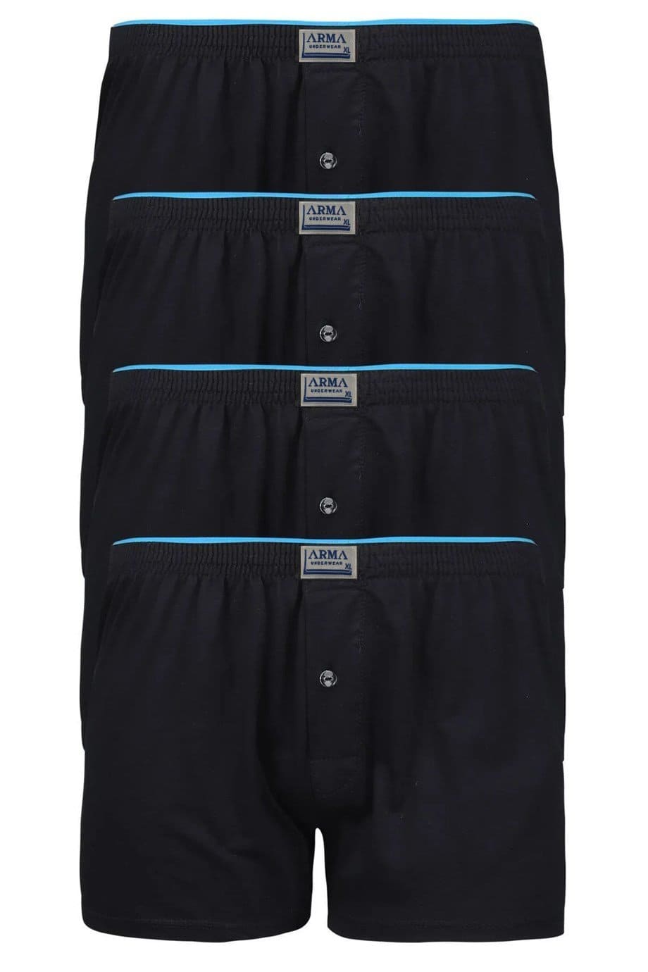 Lacivert Pamuk Süprem Düğmeli Boxer 4'lü Paket Arma Yıldız 1140 - Lacivert