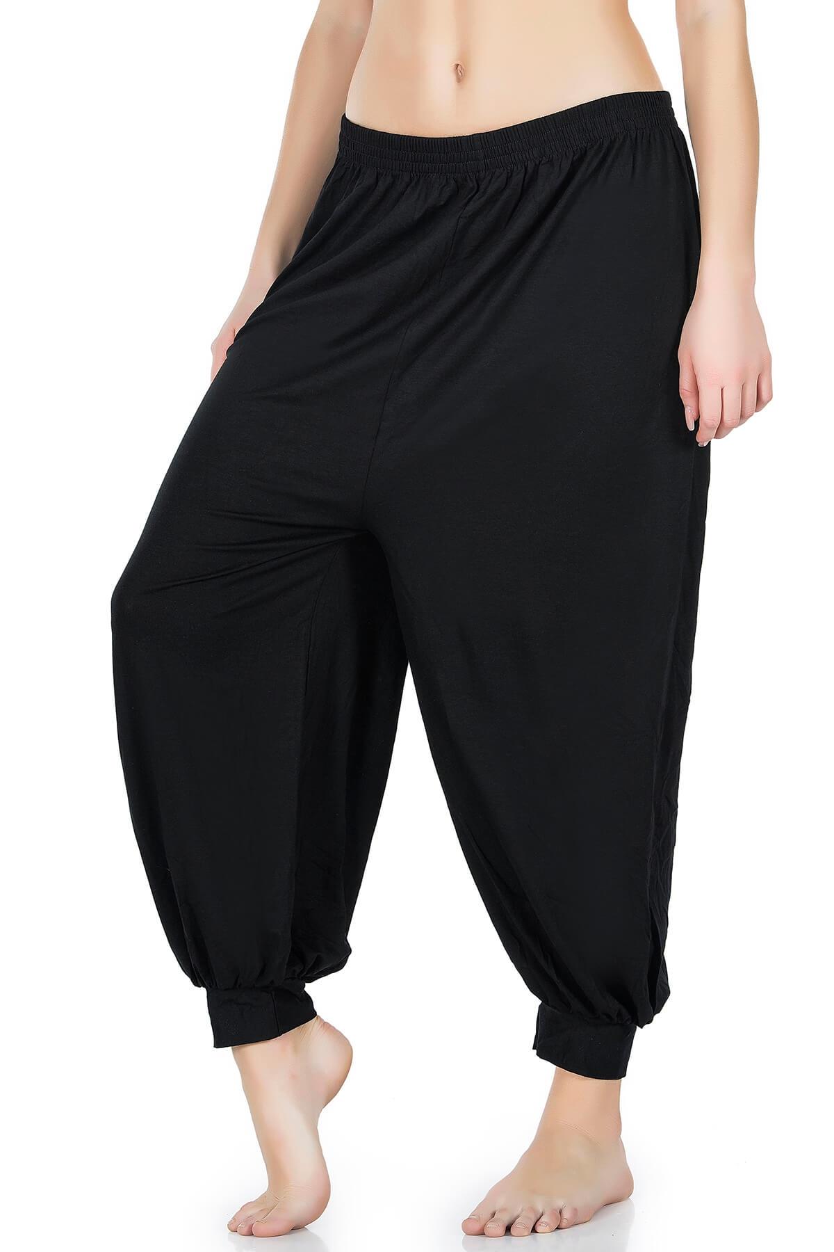 Manşetli Ekru Somon Şalvar Derya 527 - Siyah