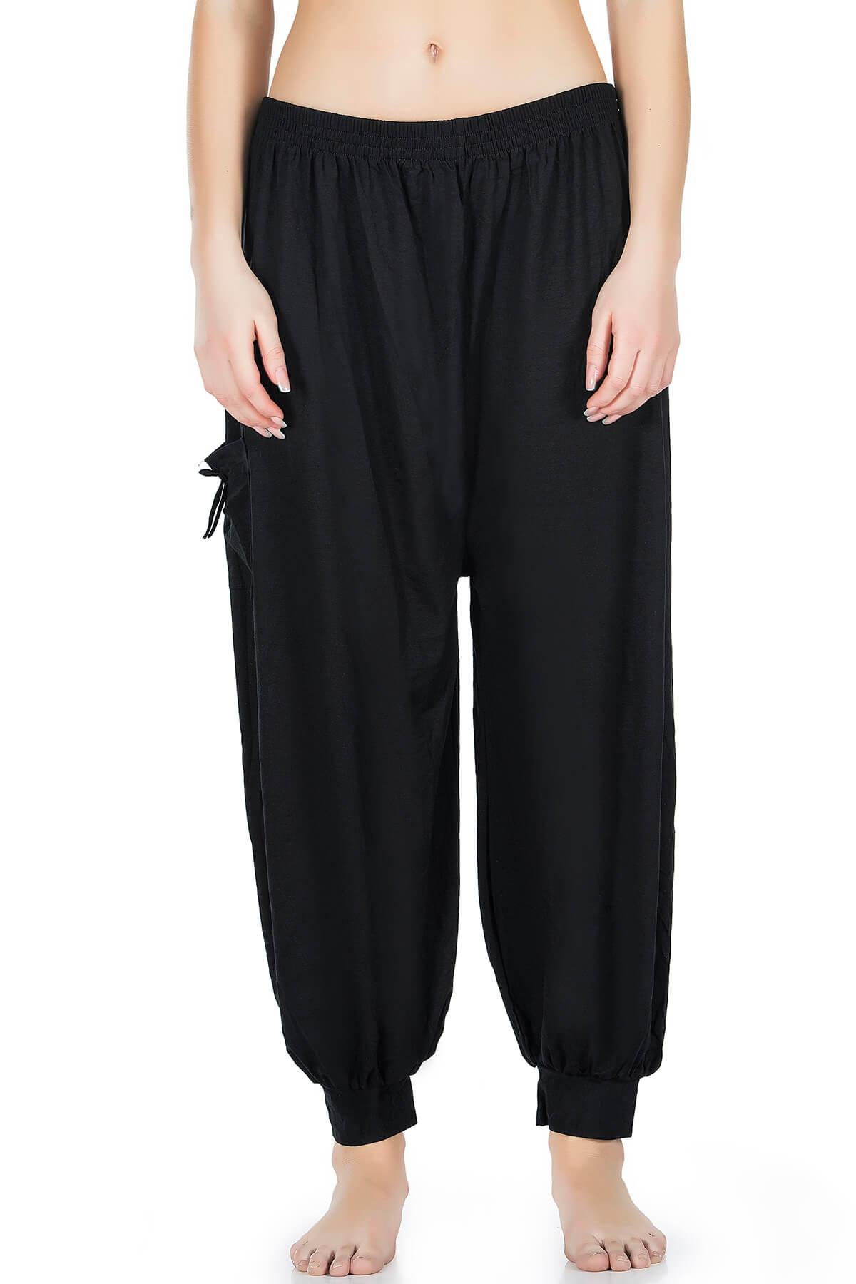 Manşetli Ekru Somon Şalvar Derya 527 - Siyah