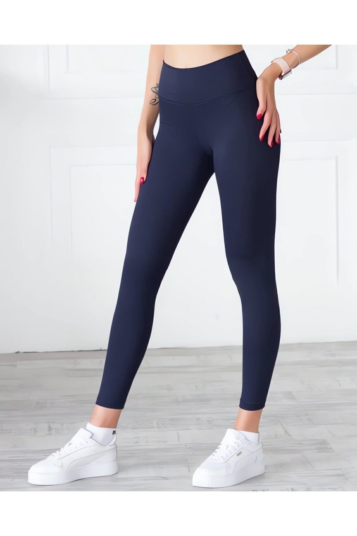 Kota Lacivert Yüksek Bel Toparlayıcı Tayt Kota 4117